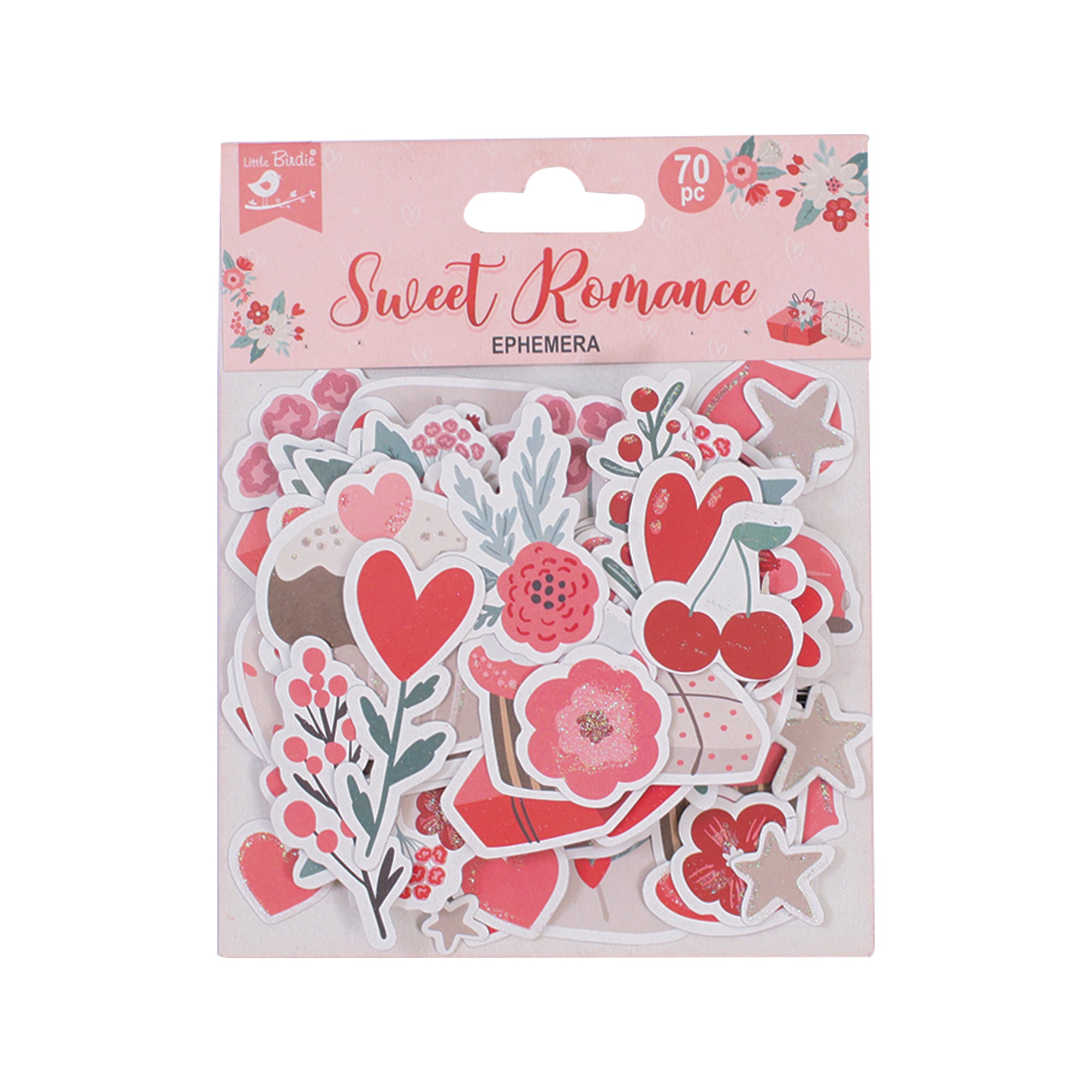 Ephemera Stickers Sweet Romance 70pc