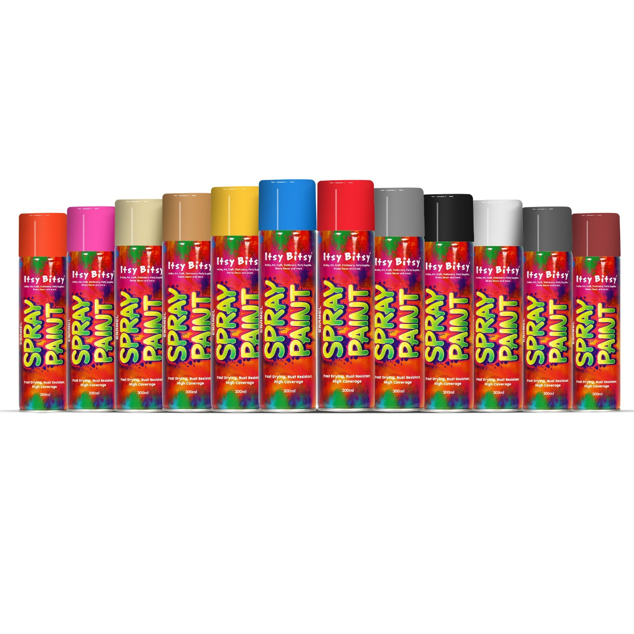 Spray Paints Bonanza Bundle - Pack of 12 Colors – Itsy Bitsy
