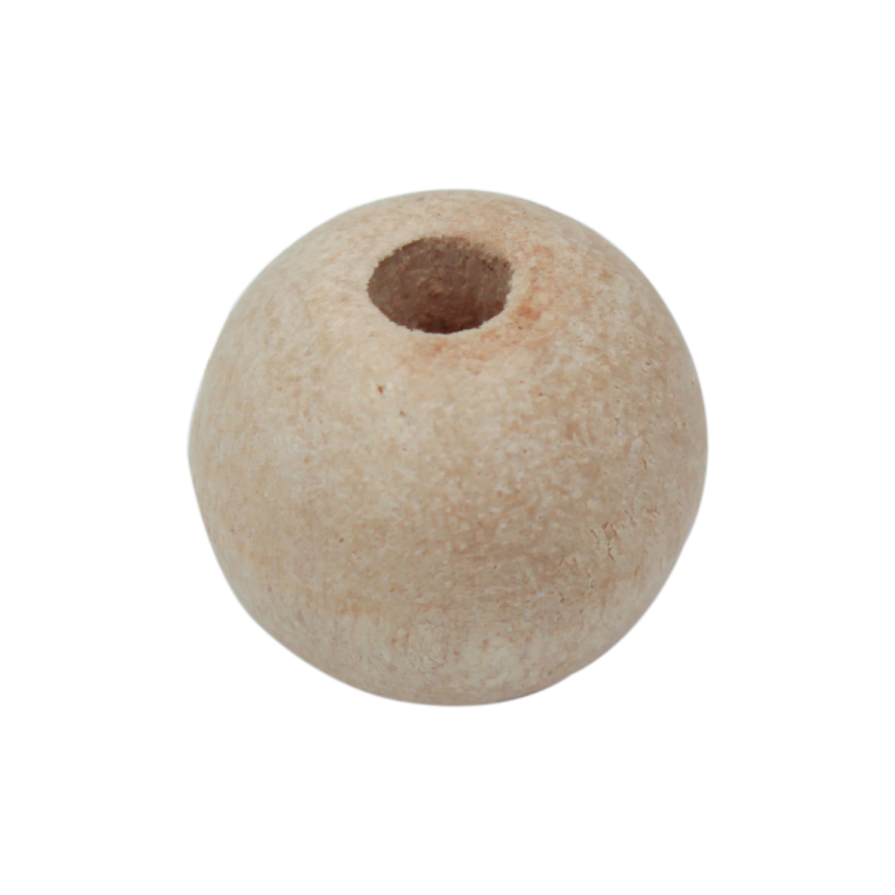 Wooden Beads With Hole 1/2inch Natural 10pc