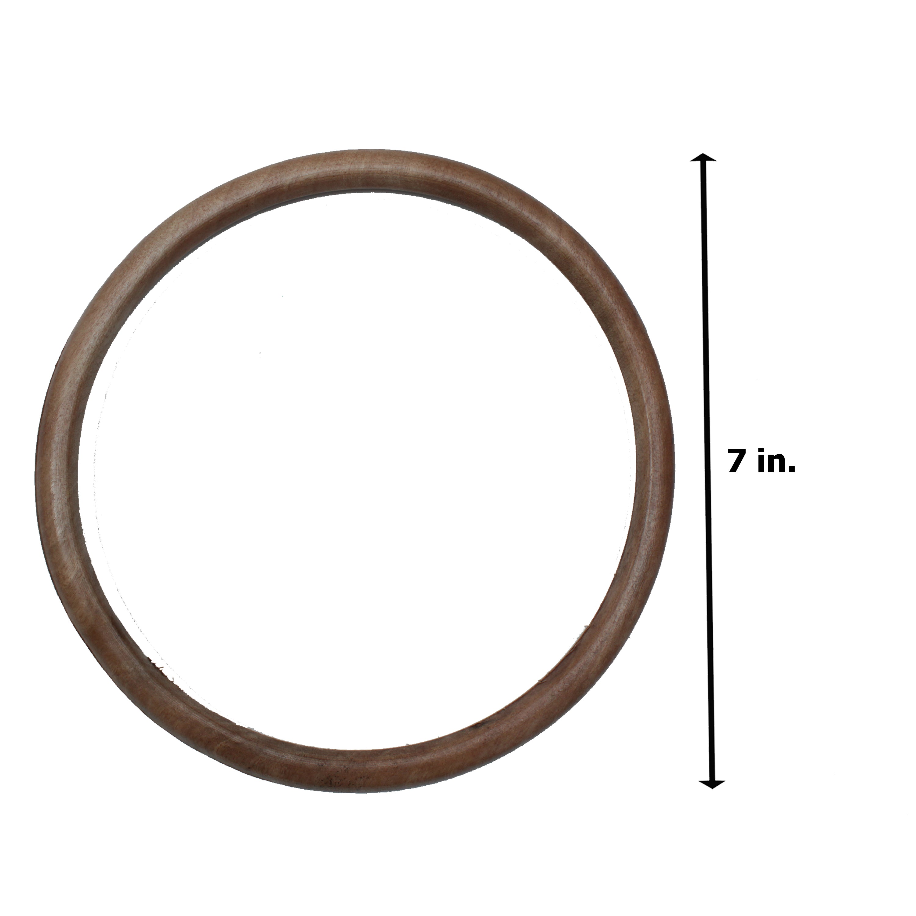 Wooden Rings 7Inch Dia Natural Polished 1Pc