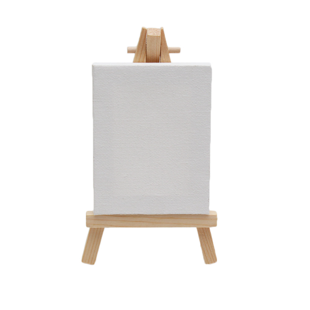 Wooden Easel With Canvas 7*9Cm 1Set Ib