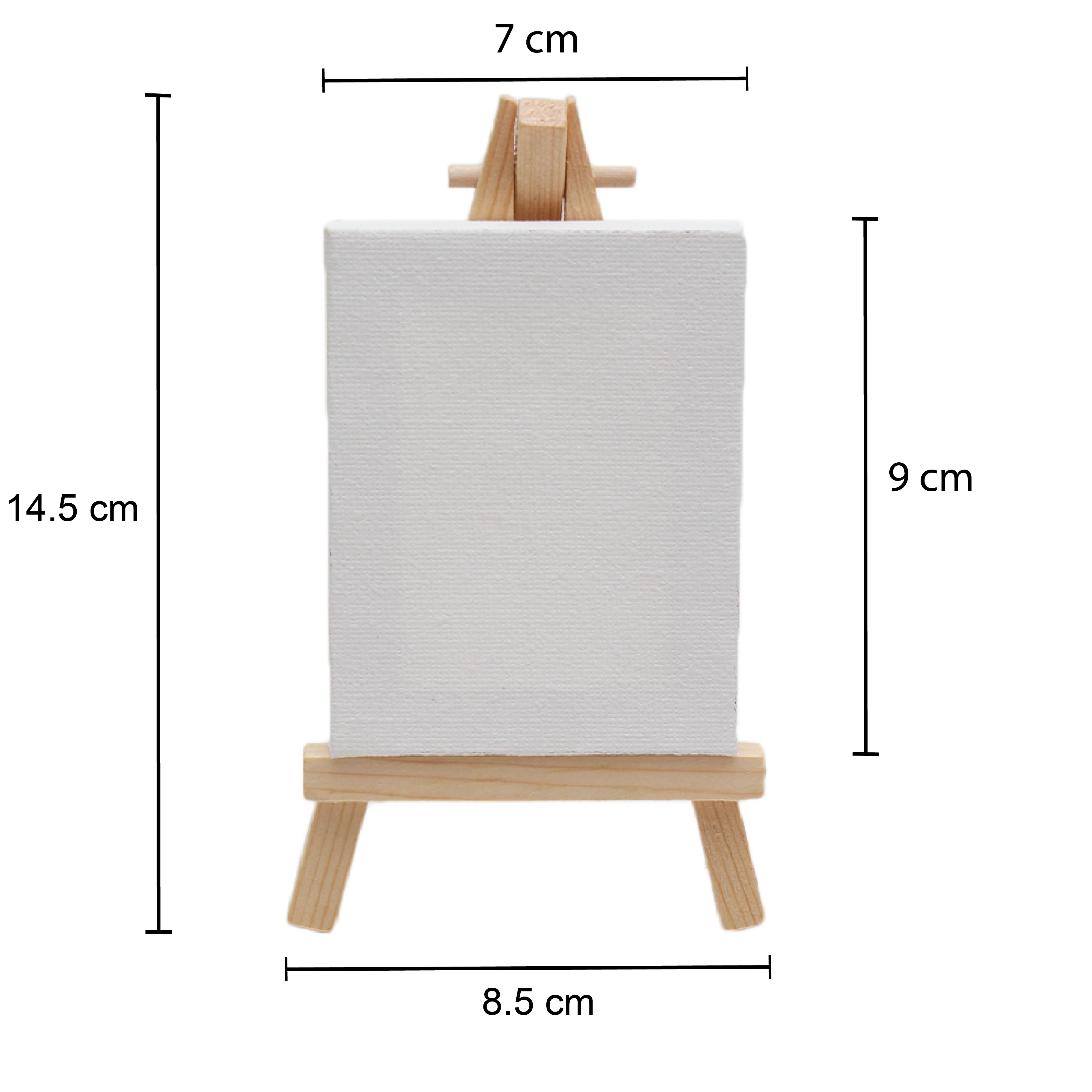 Wooden Easel With Canvas 7*9Cm 1Set Ib