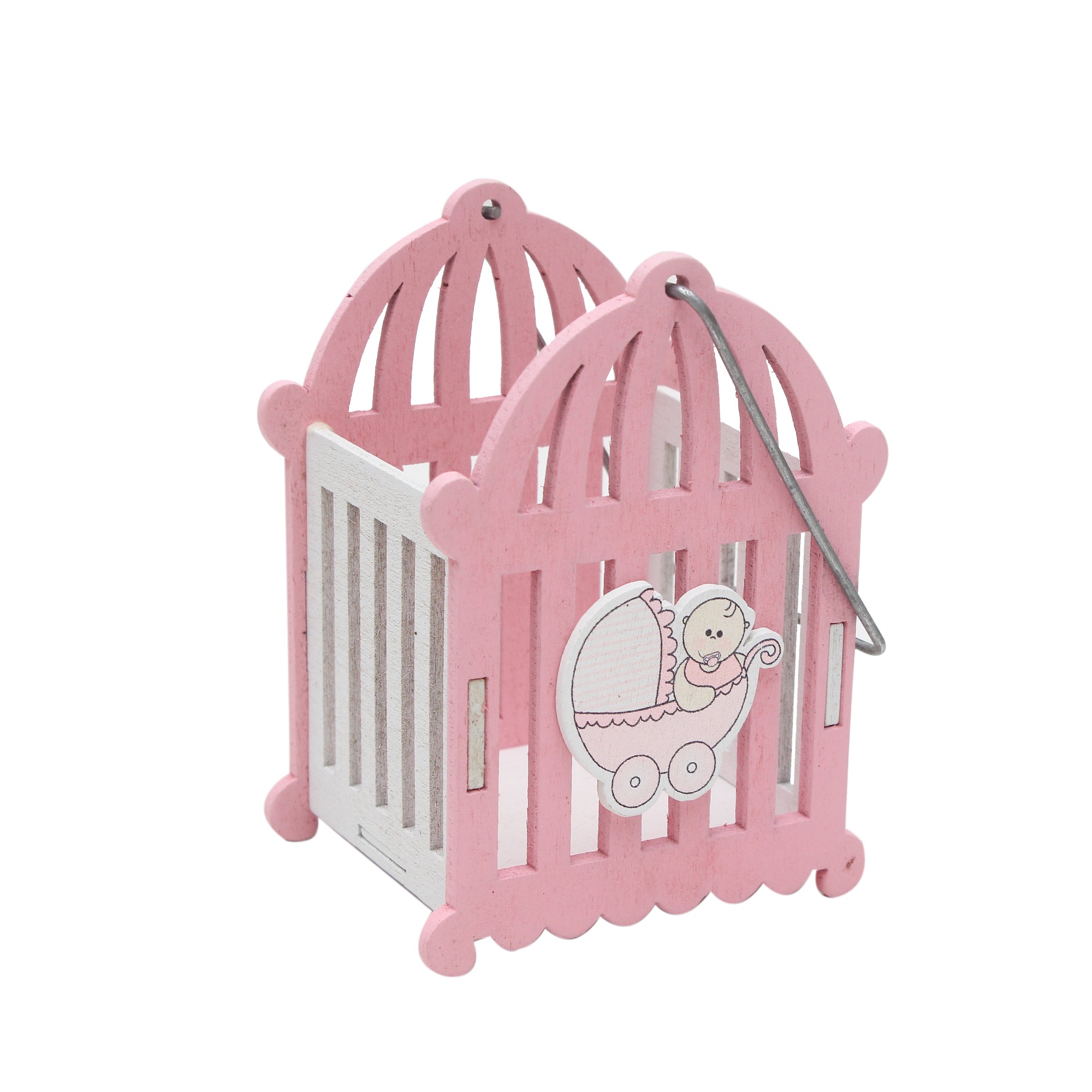 Little Birdie Wooden Cradle - Pink