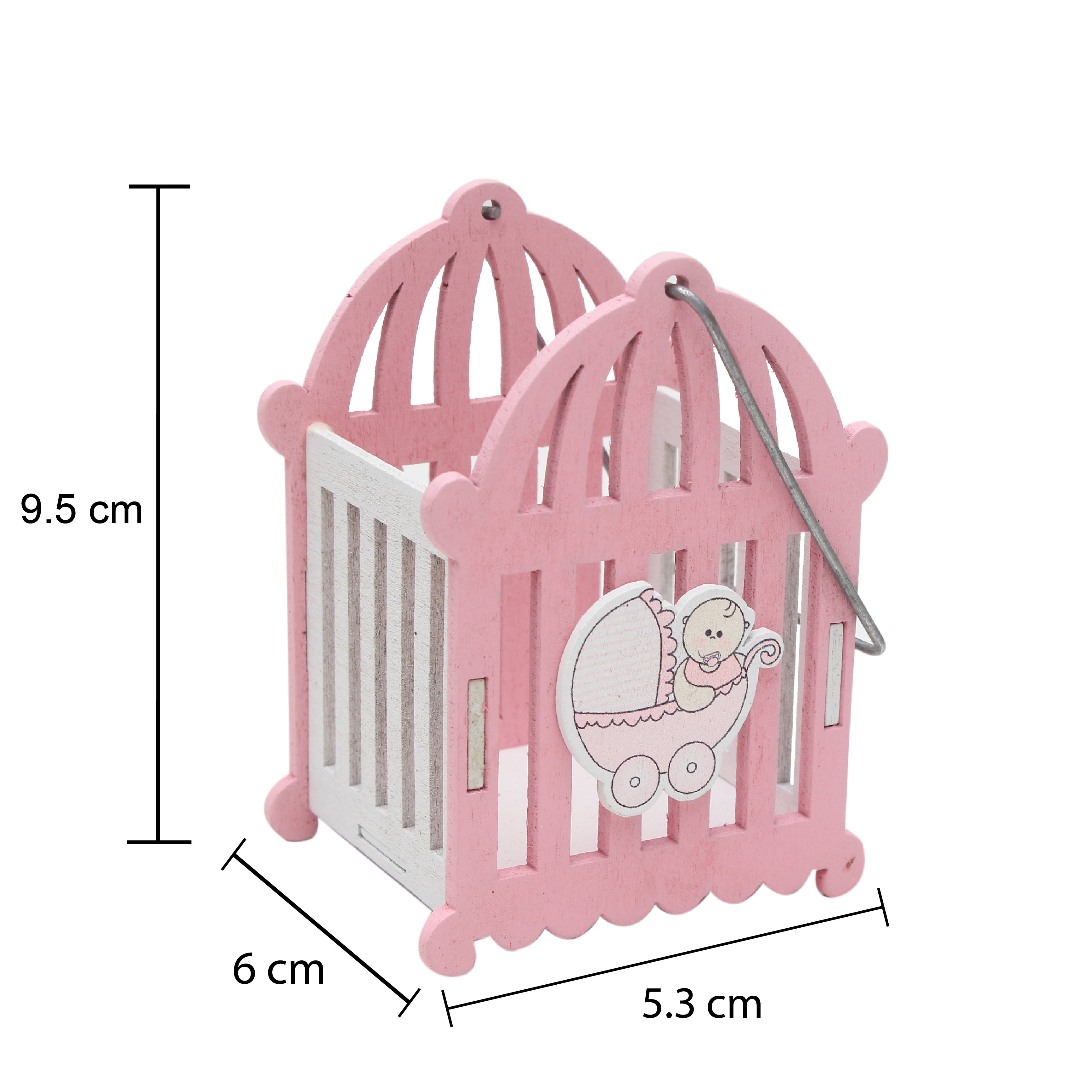 Little Birdie Wooden Cradle - Pink