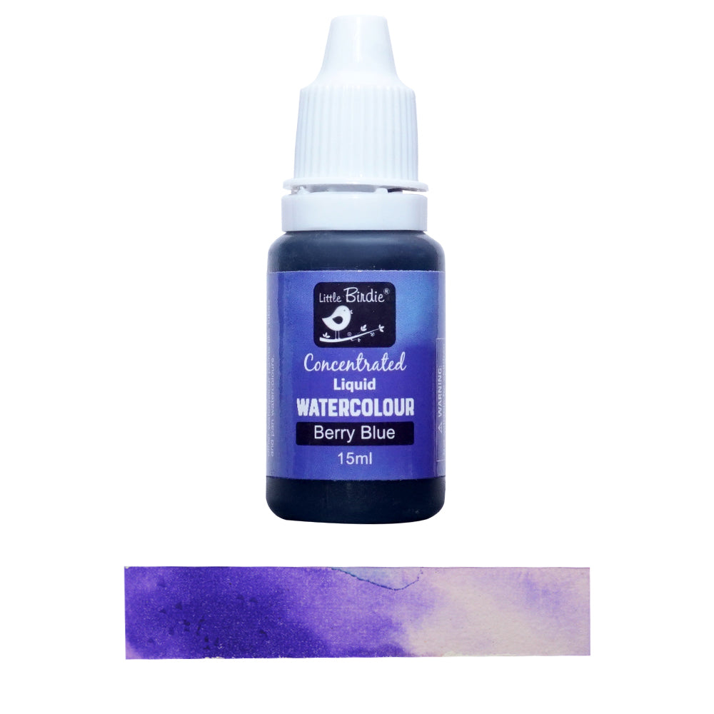 Concentrated Liquid Watercolour Ink Berry Blue 15Ml