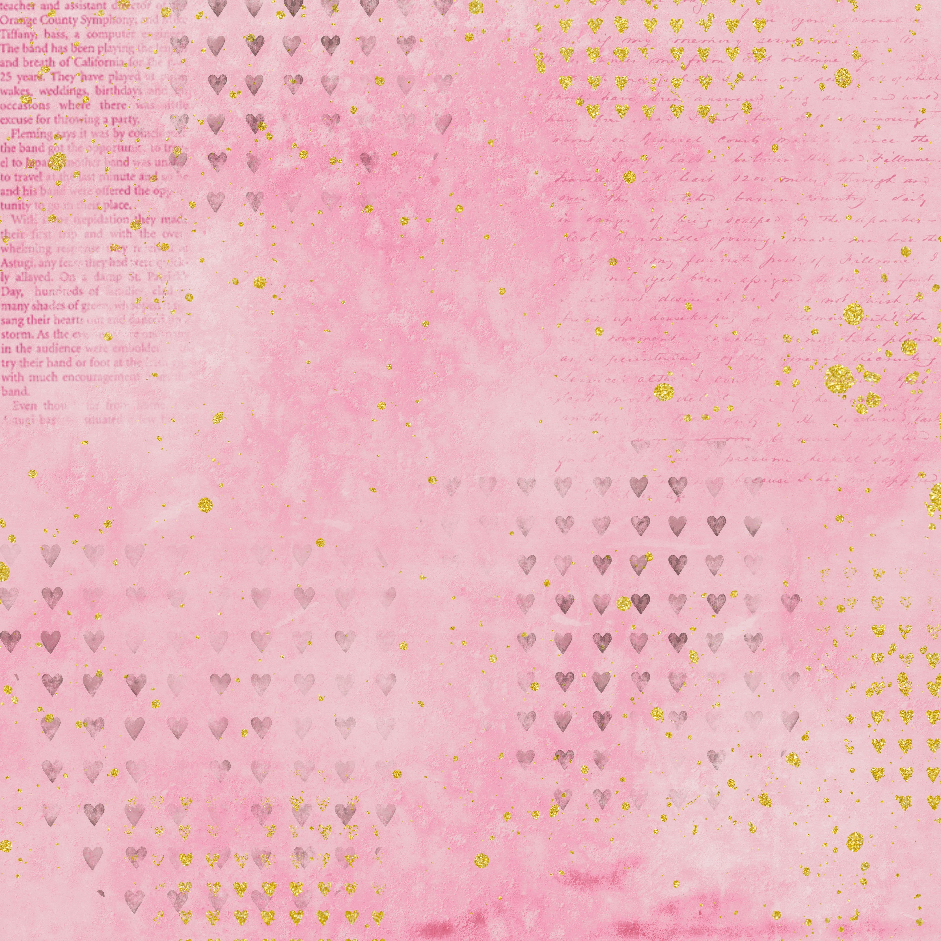 Printed Cardstock Pack 12 x 12, 12 Sheets, 250gsm - True Love