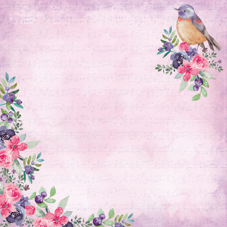 Paper Pack 6In X 6In 12Desx2 Birds And Berries 24Sheet Lb