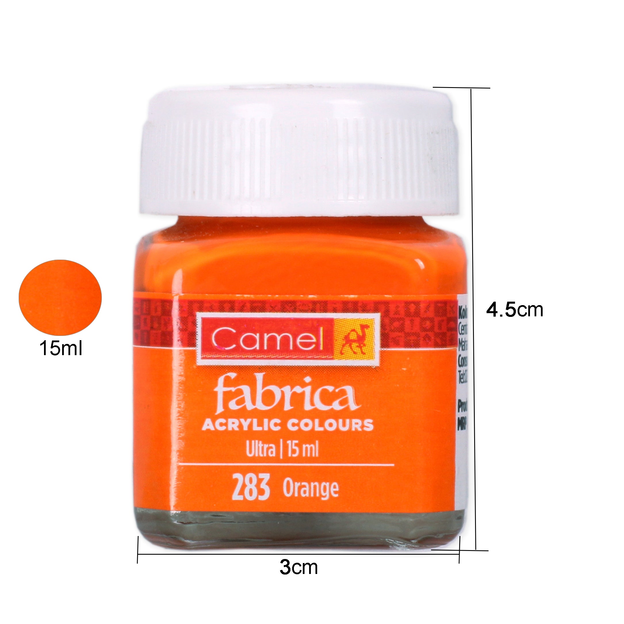 Fabrica Acrylic Colour Sr1 Orange 15Ml Bottle Camlin