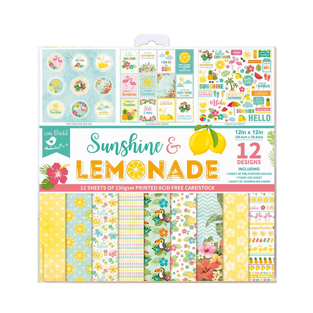 Paper Pack 12In X 12In Sunshine And Lemonade 12Sheets 250Gsm