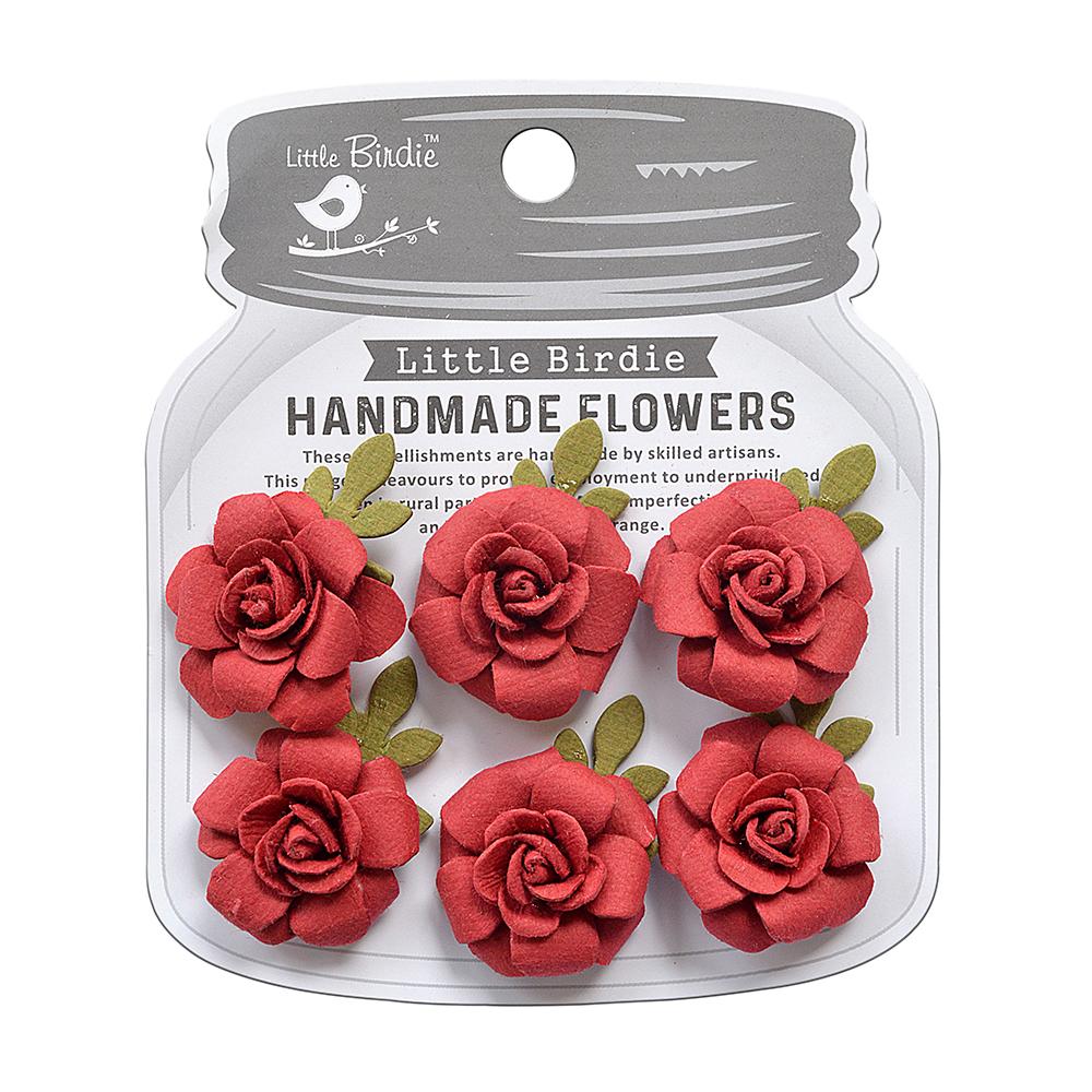 Little Birdie Handmade flowers- Amica Love & Roses 6Pcs