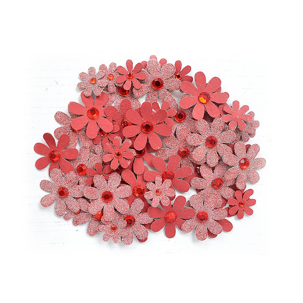Little Birdie Handmade flowers- Sparkle Florettes Love & Roses 60Pcs