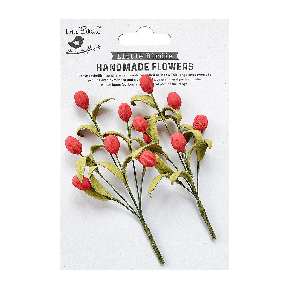 Little Birdie Handmade flowers- Tulip Bouquet Love & Roses 2Pcs