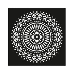 Stencil Fleur De Lis Mandala 4X4Inch 1Pc Lb