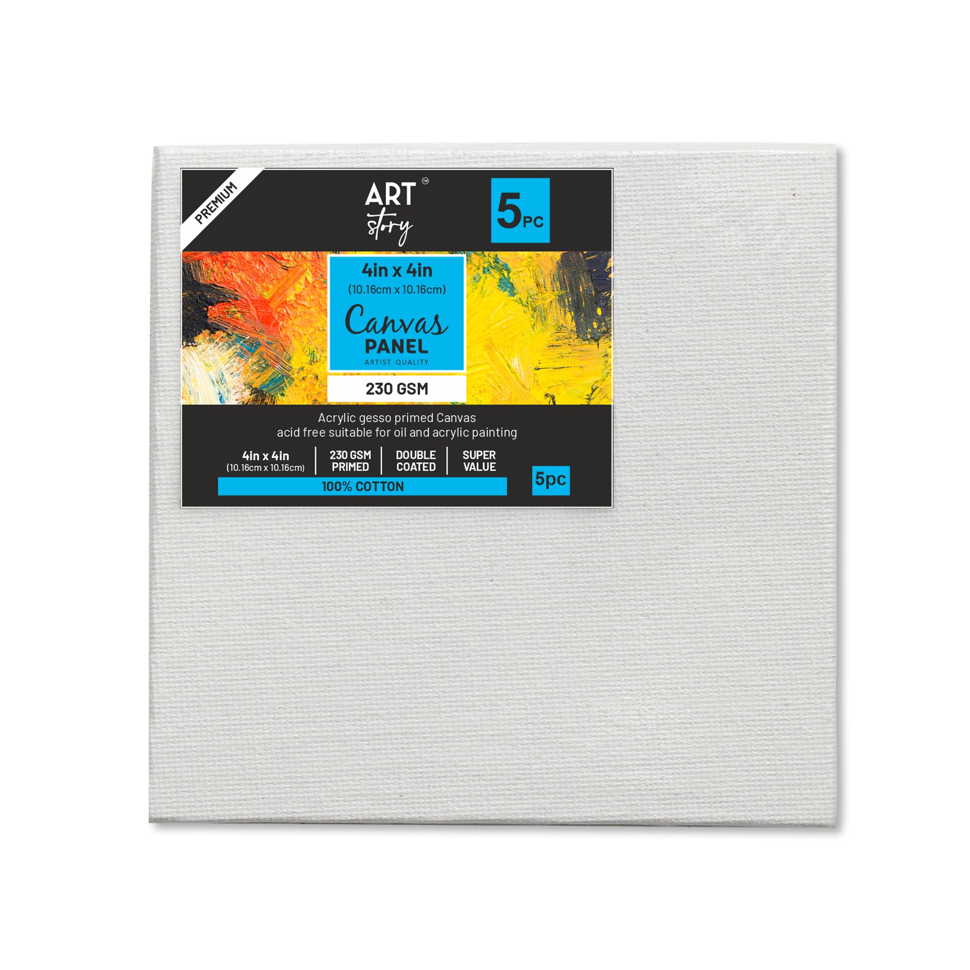 14-Pack Art Canvas, 12x16-Inch Stretched White Canvas Panel, 3mm Thick  Paperboard Primed with Acid-Free Acrylic Titanium Gesso, Suitable for  Acrylic