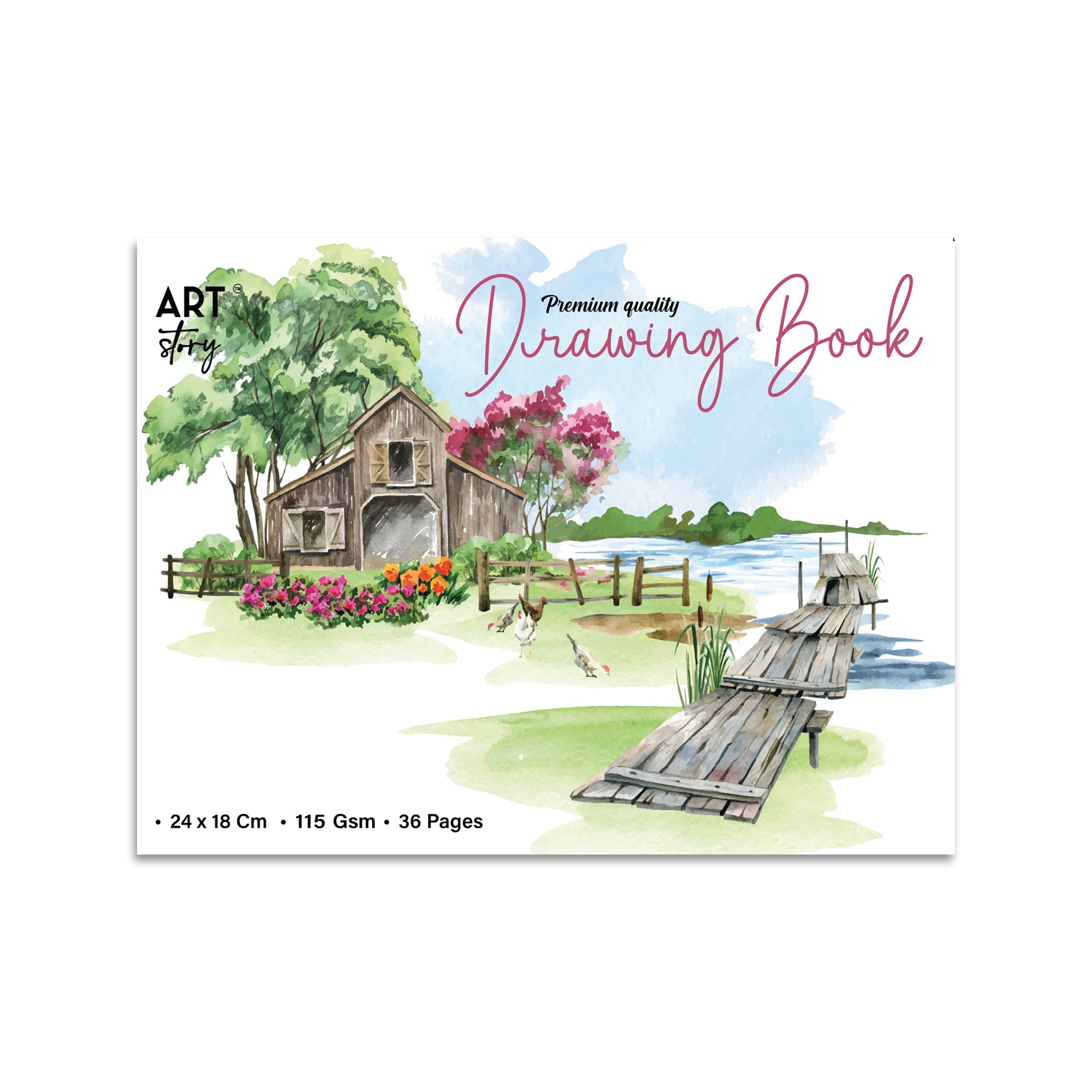 Drawing File Book Drawing Book Premium Quality 24 X 18Cm 115Gsm 36Pages – Itsy Bitsy