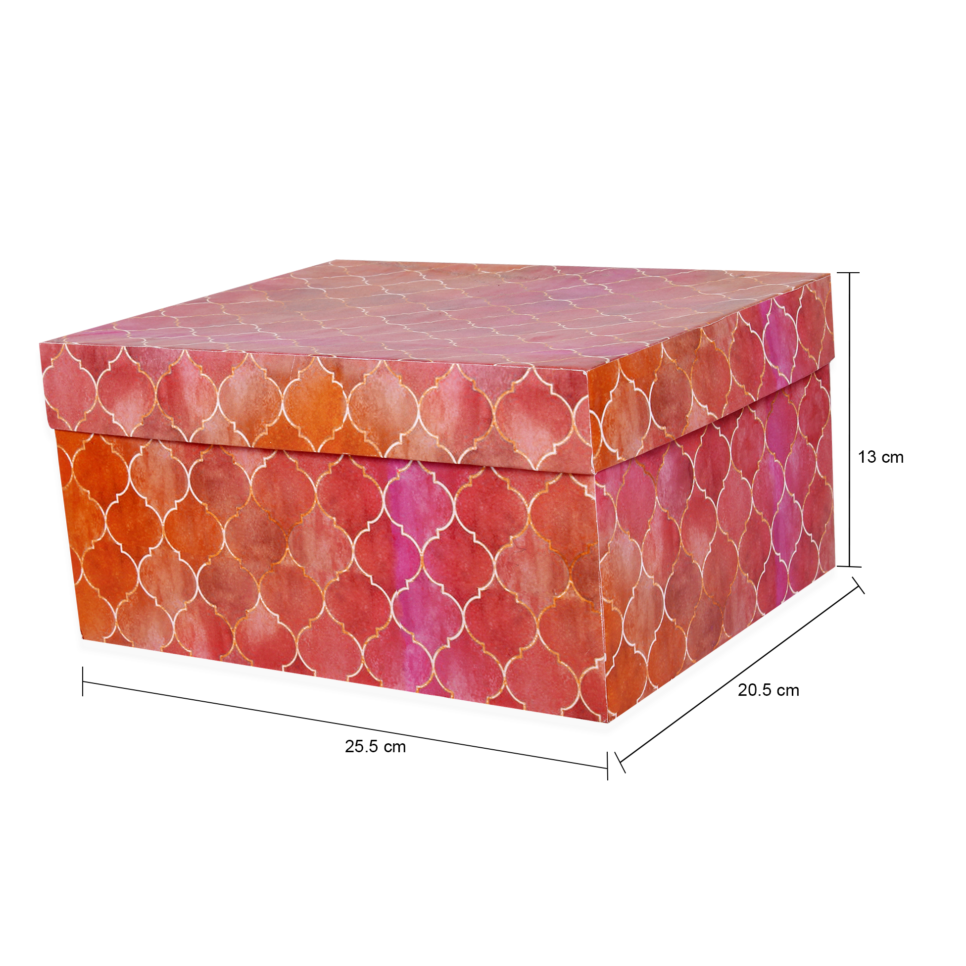 Gift Box Moroccan Trellis Rosy Shimmer L25.5 X W20.5 X D13(cm)