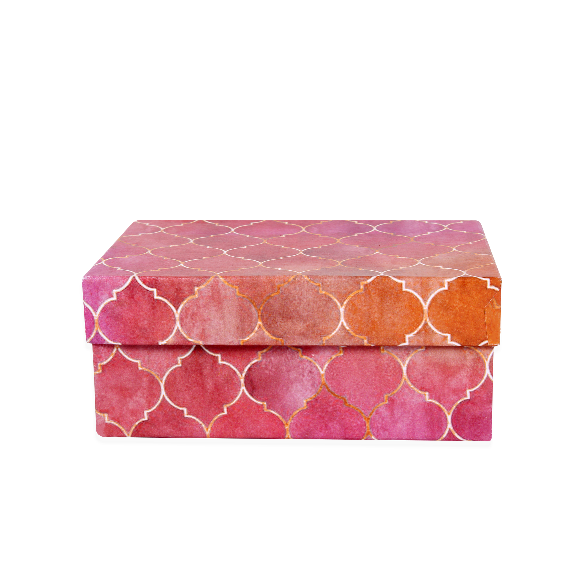 Gift Box Moroccan Trellis Rosy Shimmer L15.5 X W10.5 X D6.5Cm