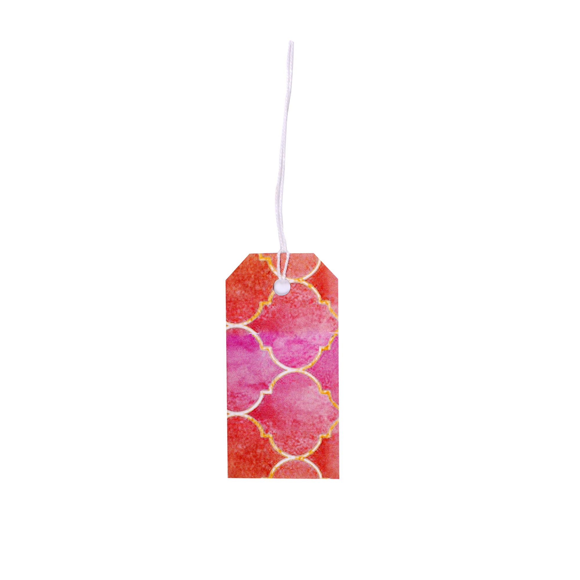 Gift Tags Moroccan Trellis Rosy Shimmer L8.2 X 4.2cm 10pc
