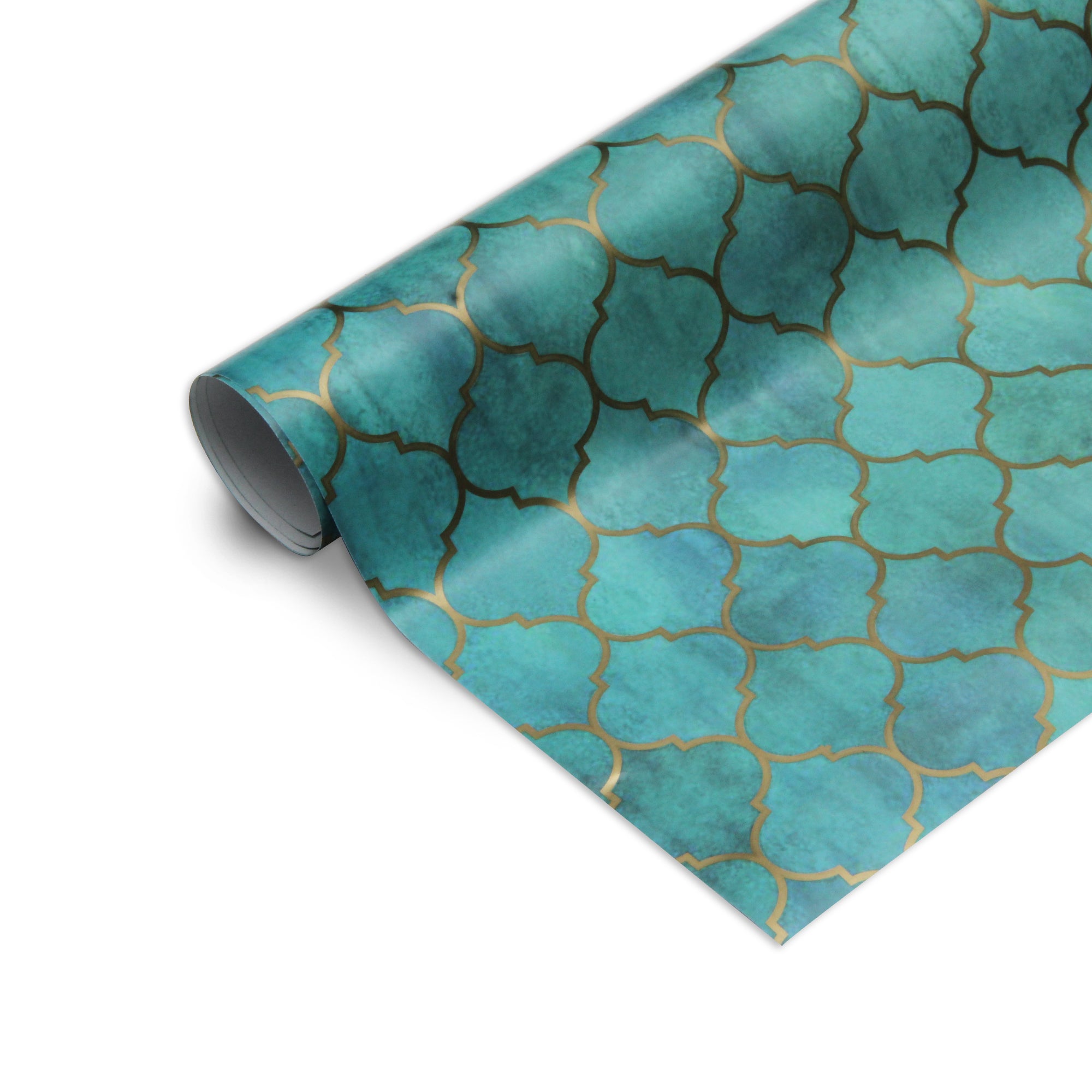 Gift Wraps Fleur Trellis Aqua Rhythm 20 X 30Inch 1Roll 5Sheets Pbhc Gol
