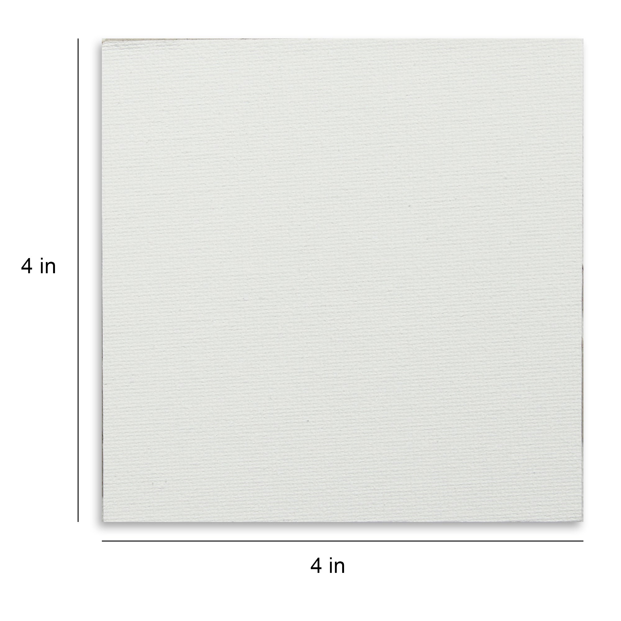 Canvas Board Square 4 X 4Inch 230Gsm 2Mm Thick 4Pc Shrink Lb