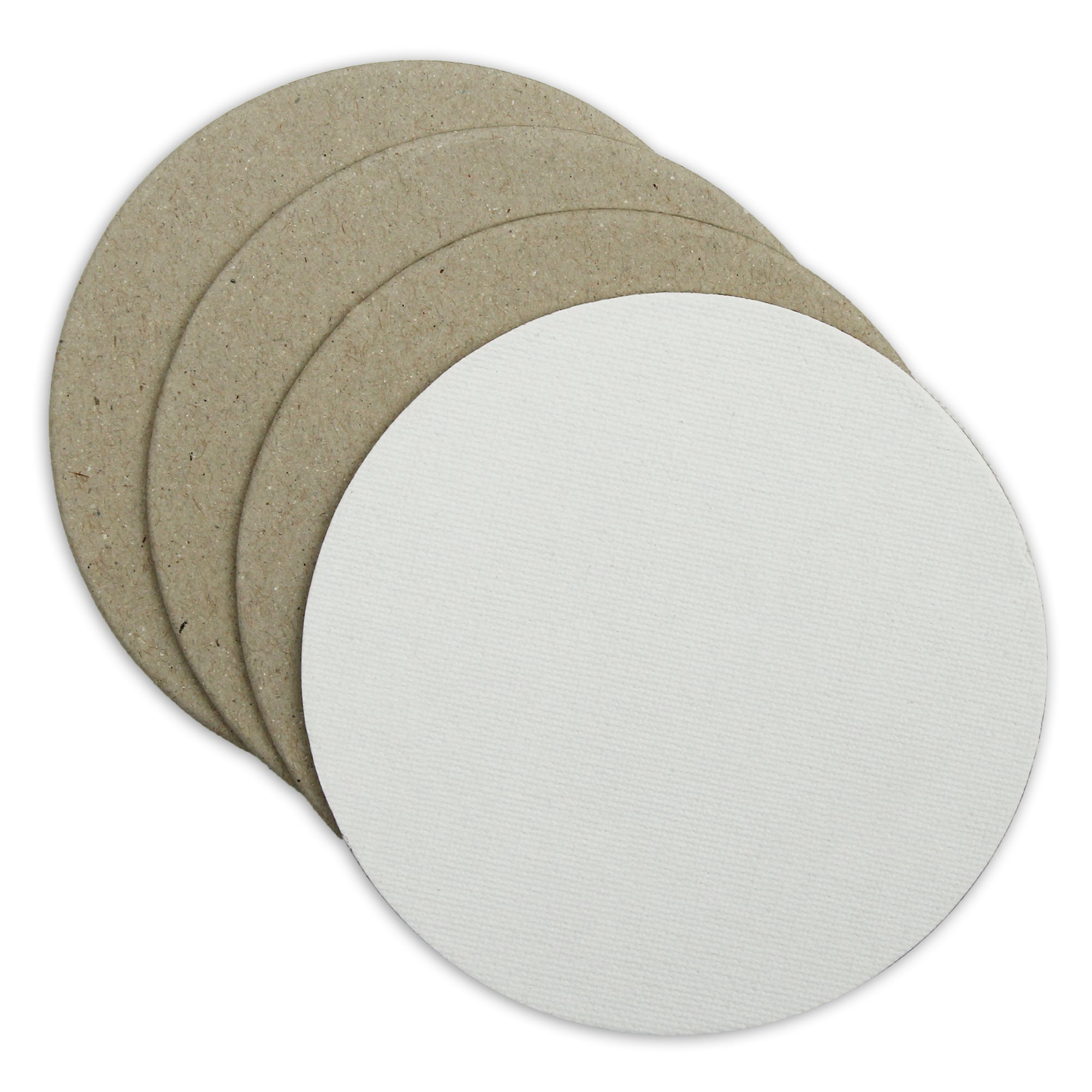Canvas Board Round 6Inch Dia 230Gsm 2Mm Thick 4Pc Shrink Lb