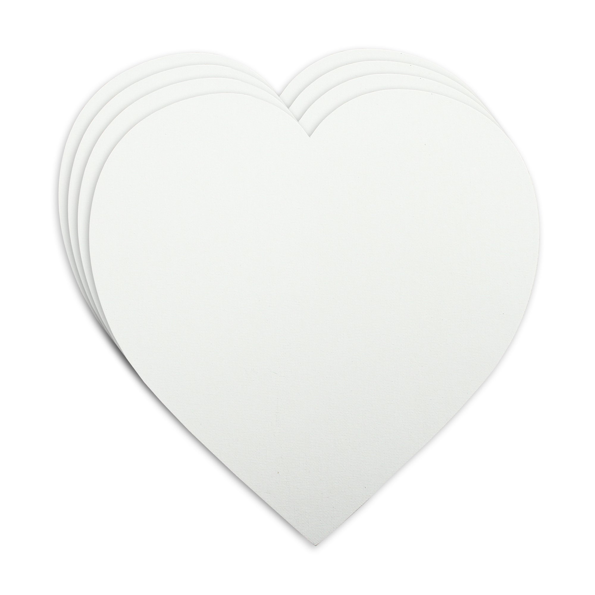 Canvas Board Heart 8 X 8Inch 230Gsm 2Mm Thick 4Pc Shrink Lb