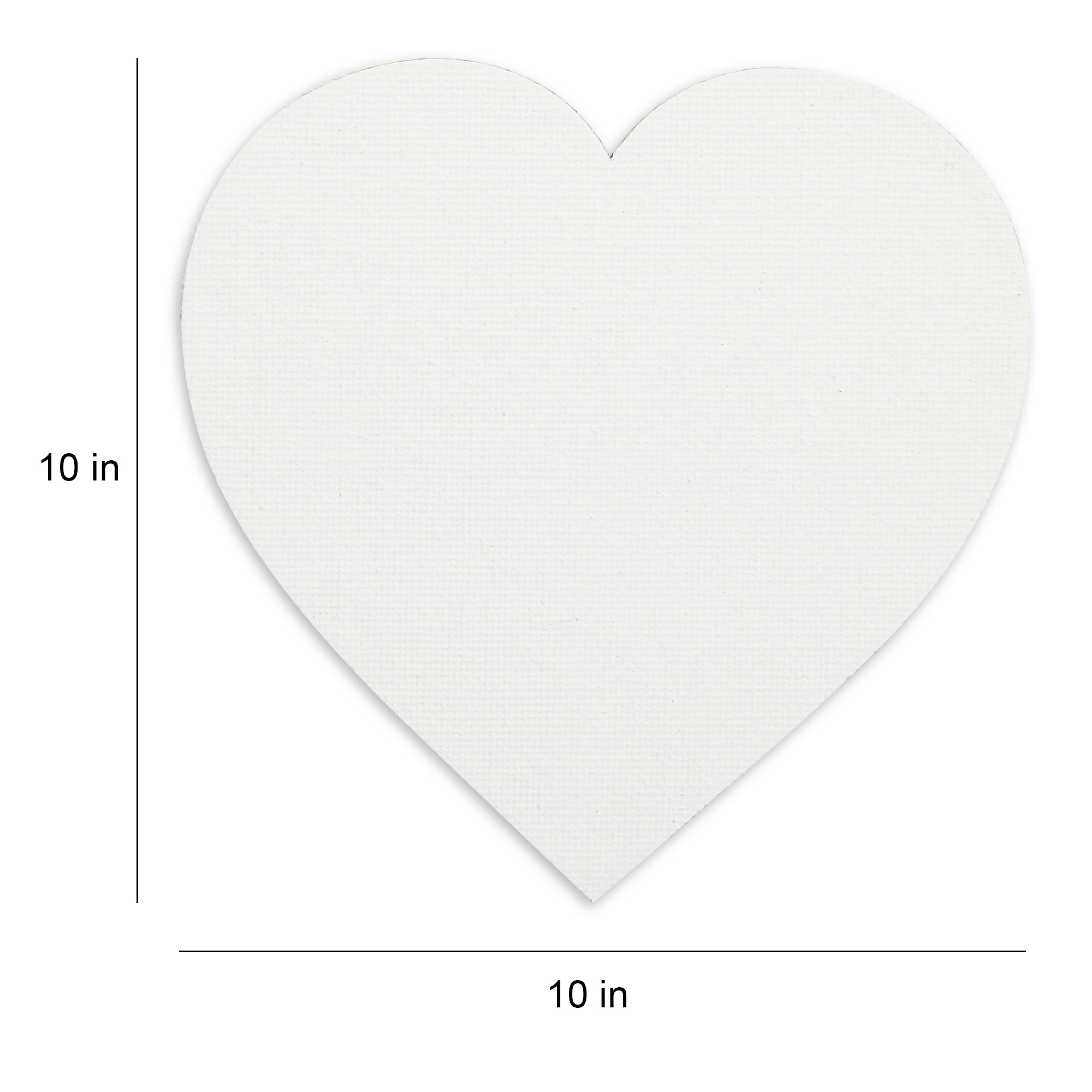 Canvas Board Heart 10 X 10Inch 230Gsm 2Mm Thick 4Pc Shrink Lb