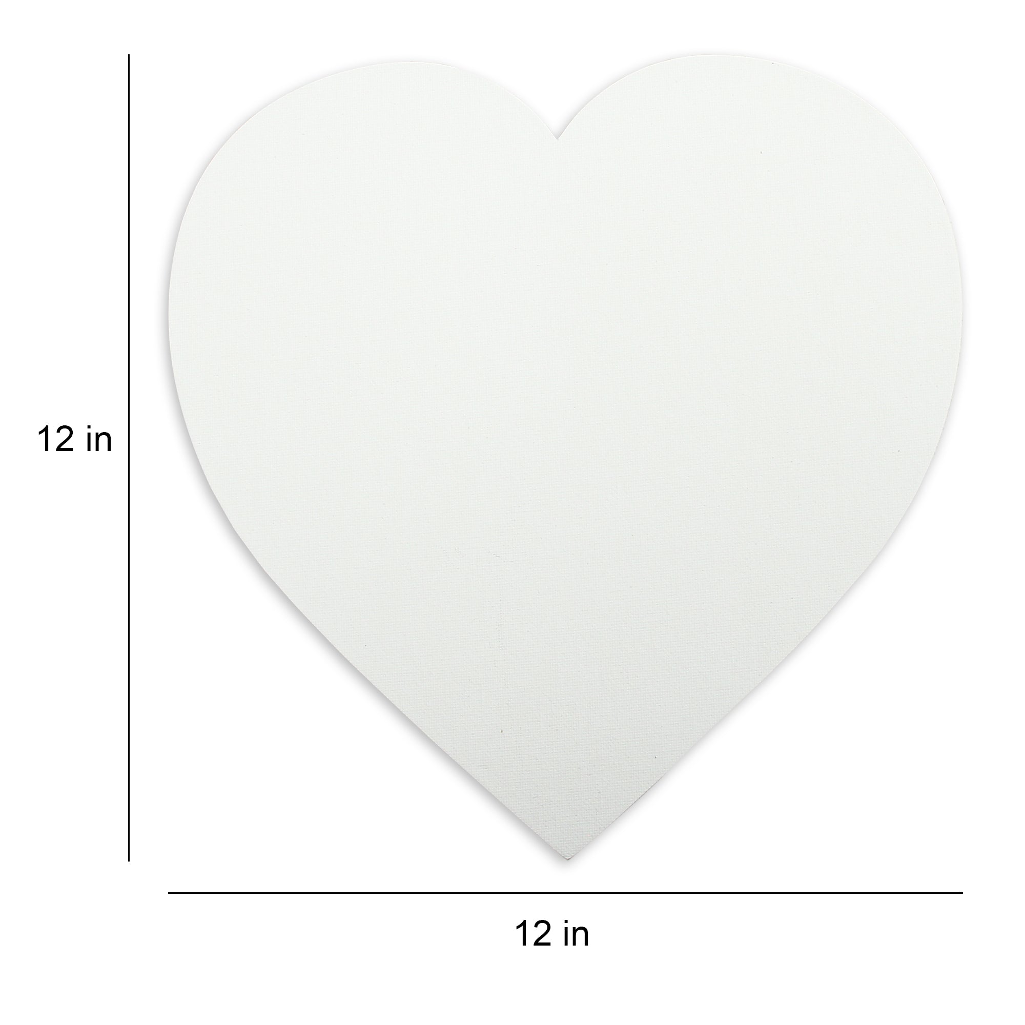 Canvas Board Heart 12 X 12Inch 230Gsm 2Mm Thick 4Pc Shrink Lb