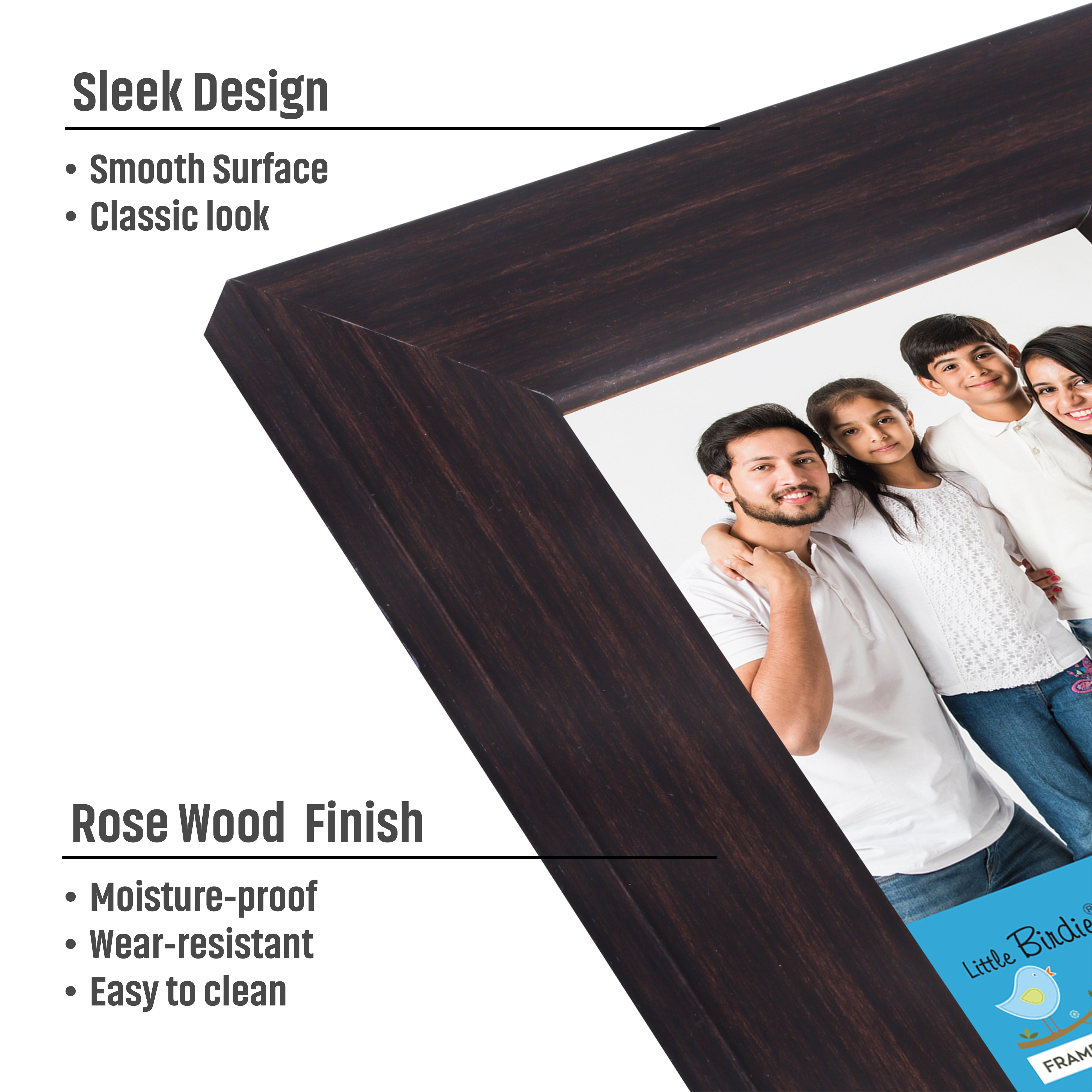 Table Top Photo Frame Rose Wood 4 X 6Inch 1Pc Sw Lb