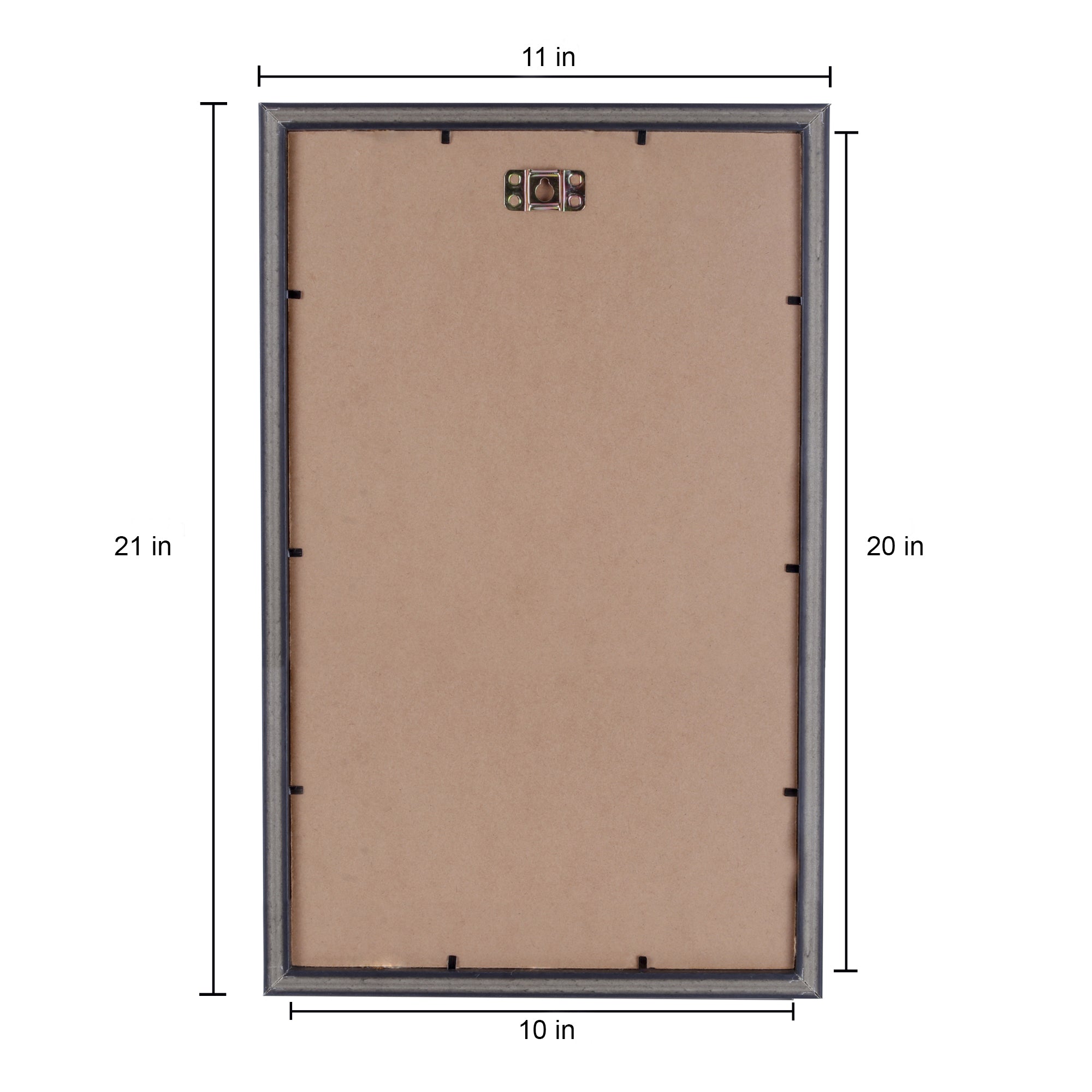 Burlap Photo Frame With 3 Pegs Narrow Black 10 X 20Inch 1Pc Sw Lb