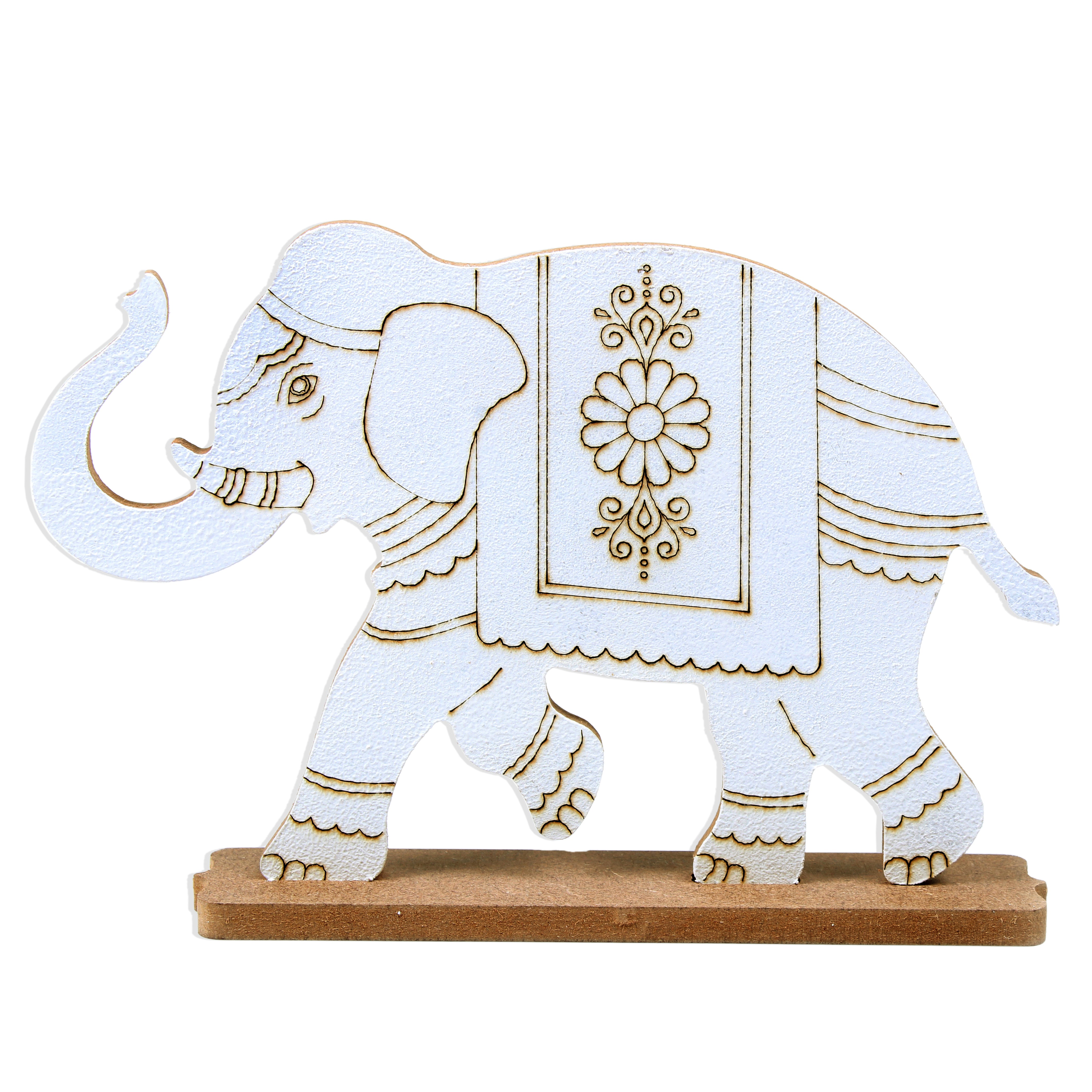 Mdf Pre Marked Elephant Elegance With Stand 4 X 6Inch 1Pc Lb