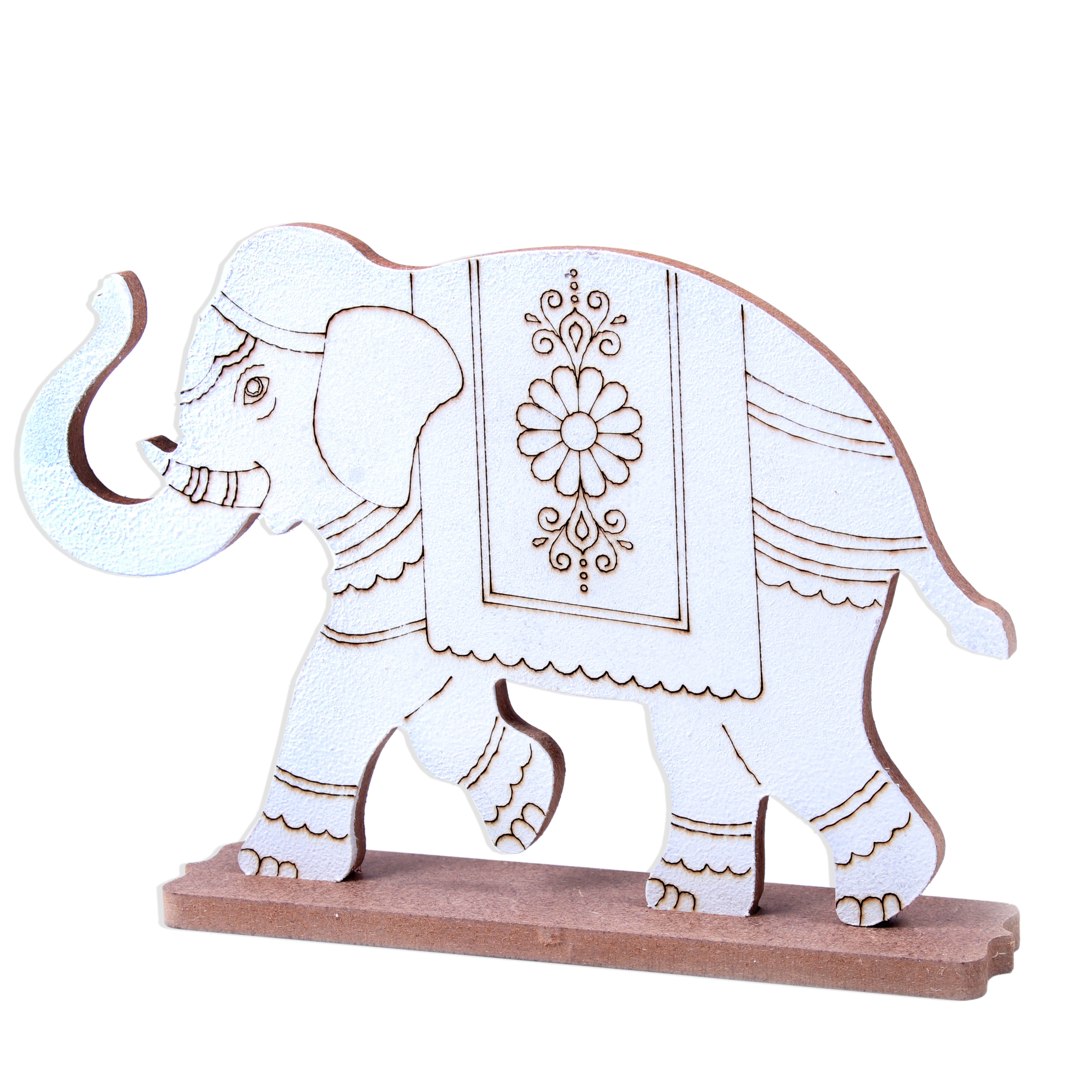 Mdf Pre Marked Elephant Elegance With Stand 4 X 6Inch 1Pc Lb