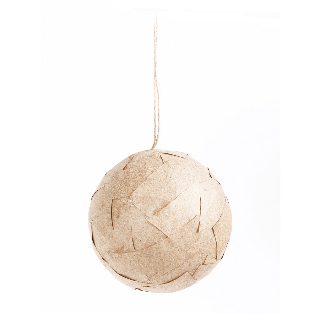 Paper Mache Baubles 6cm dia 6pc