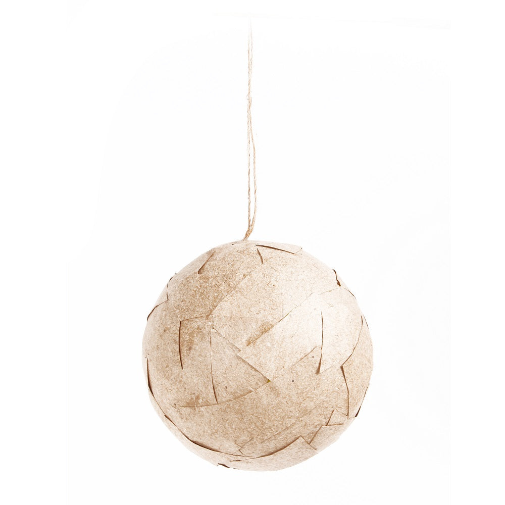 Paper Mache Baubles 8cm dia 4pc