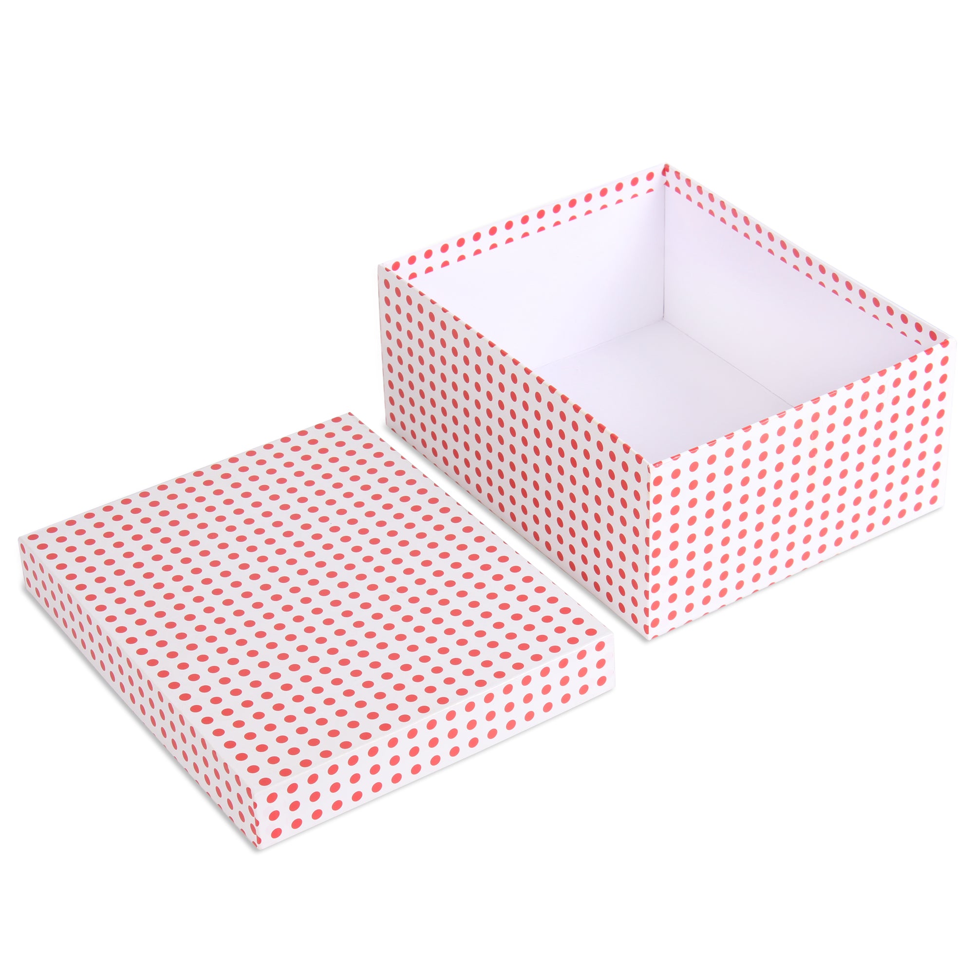 Gift Box Red Polka L25.5 X W20.5 X D11(cm) 1pc