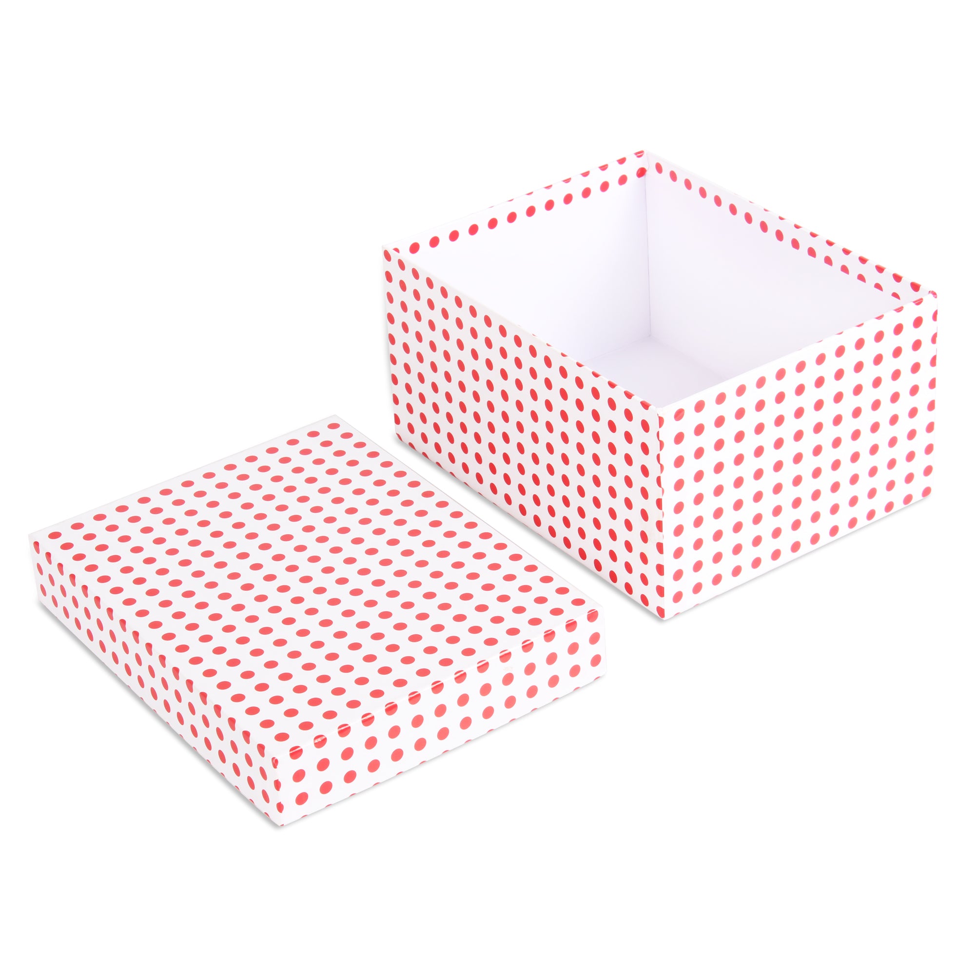 Gift Box Red Polka L21 X W15.5 X D10.5(cm) 1pc