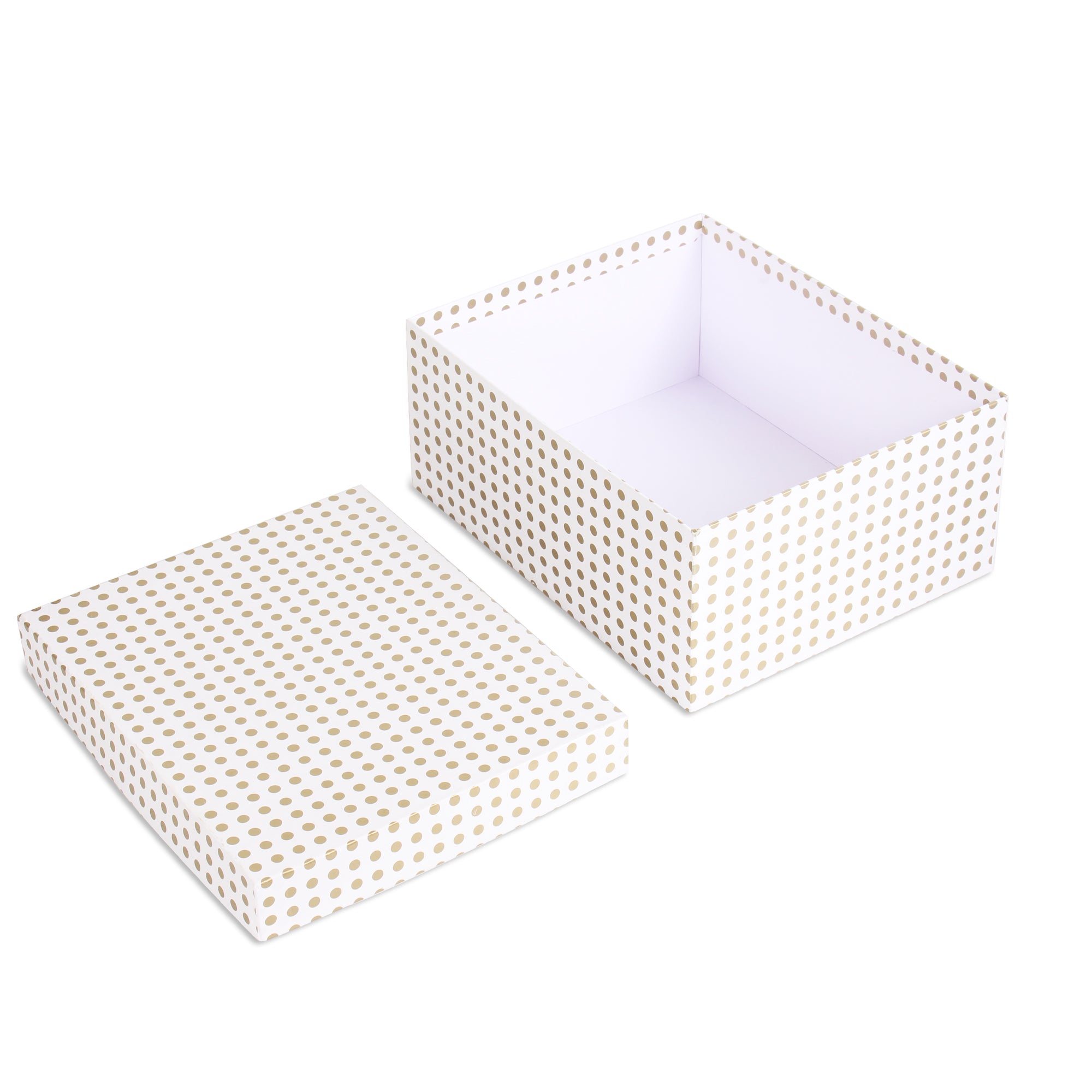 Gift Box Golden Polka L25.5 X W20.5 X D11(cm) 1pc