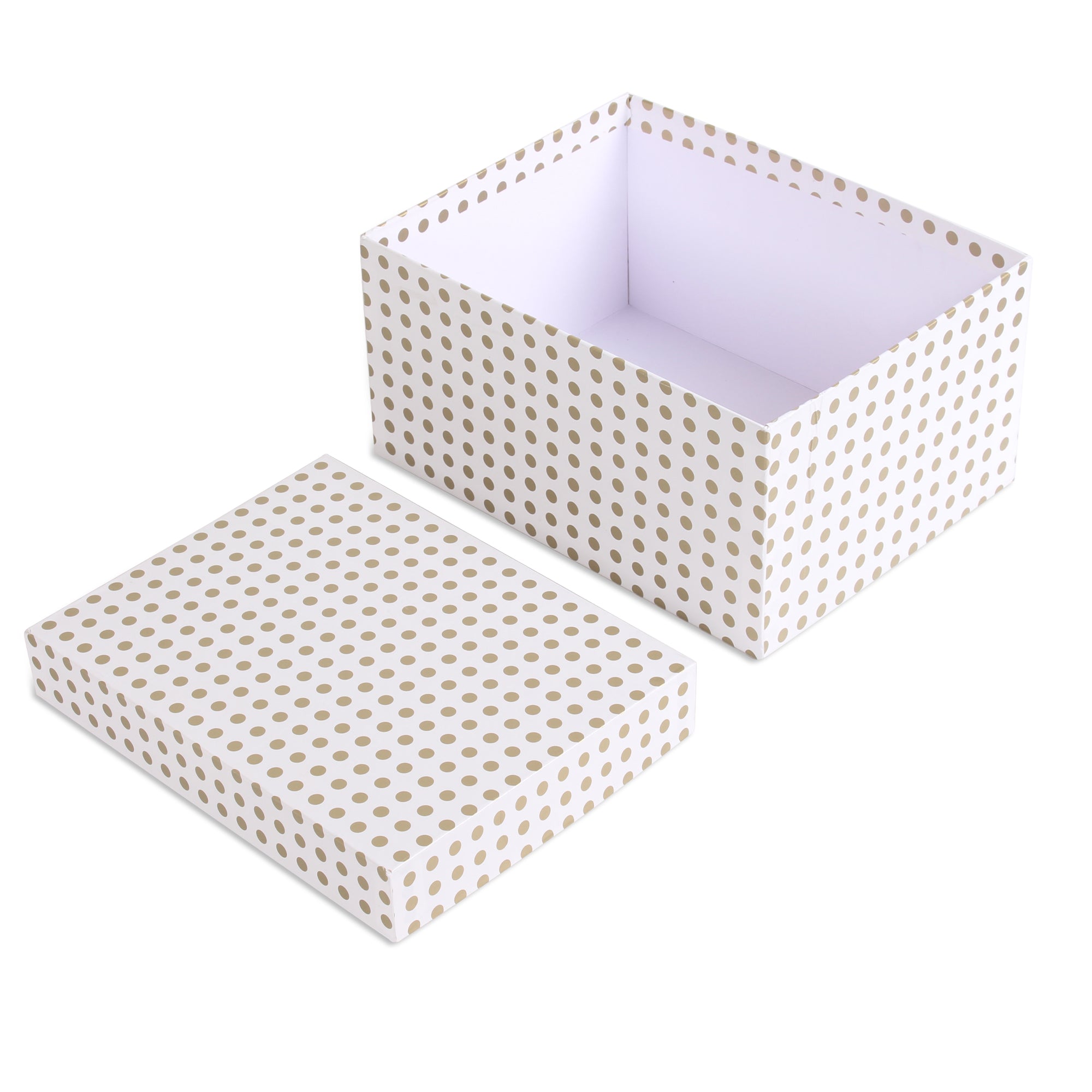 Gift Box Golden Polka L21 X W15.5 X D10.5(cm) 1pc