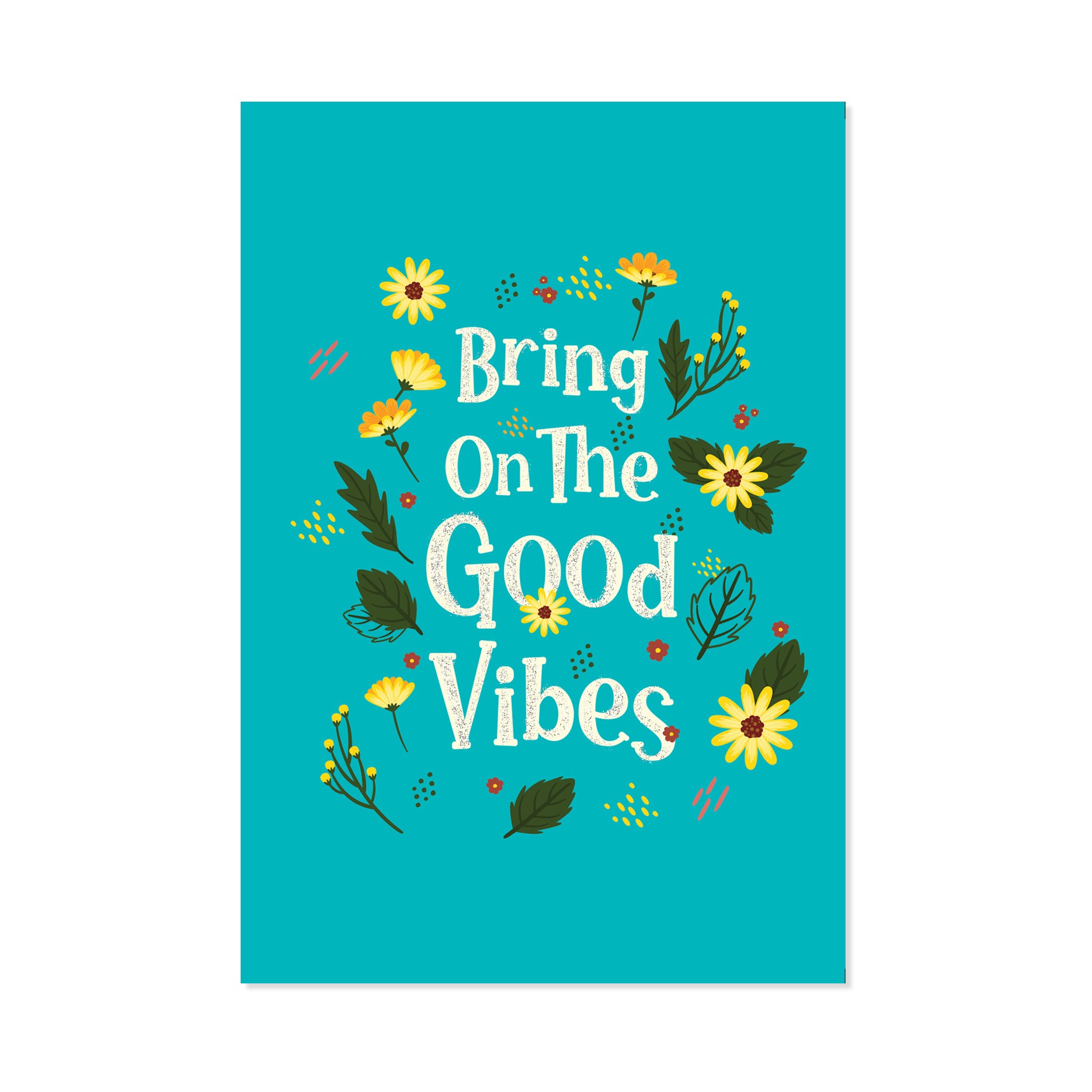 Greeting Card & Envelope Bring On The Good Vibes 4 X 6Inch 2Pc Pb Lb