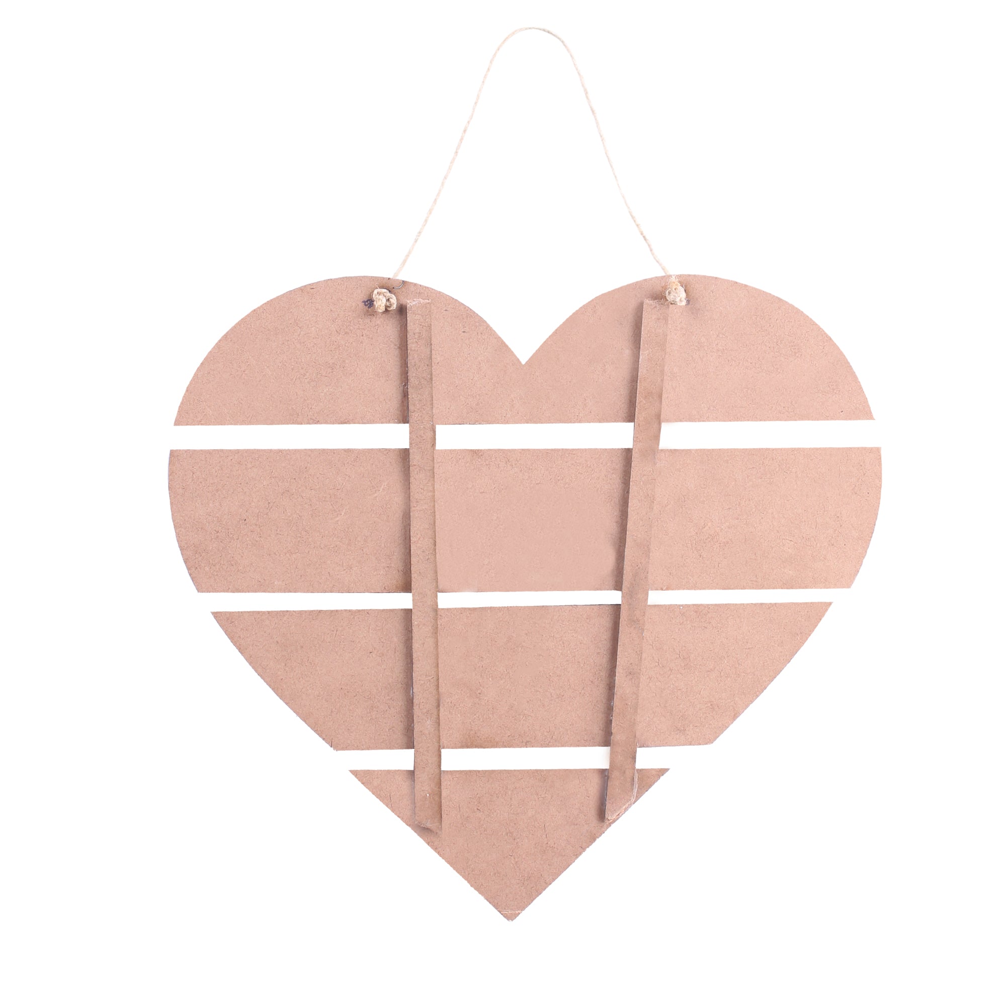 Mdf Slatted Heart 20 X 19.5Cm 2Mm Thick 1Pc Lb