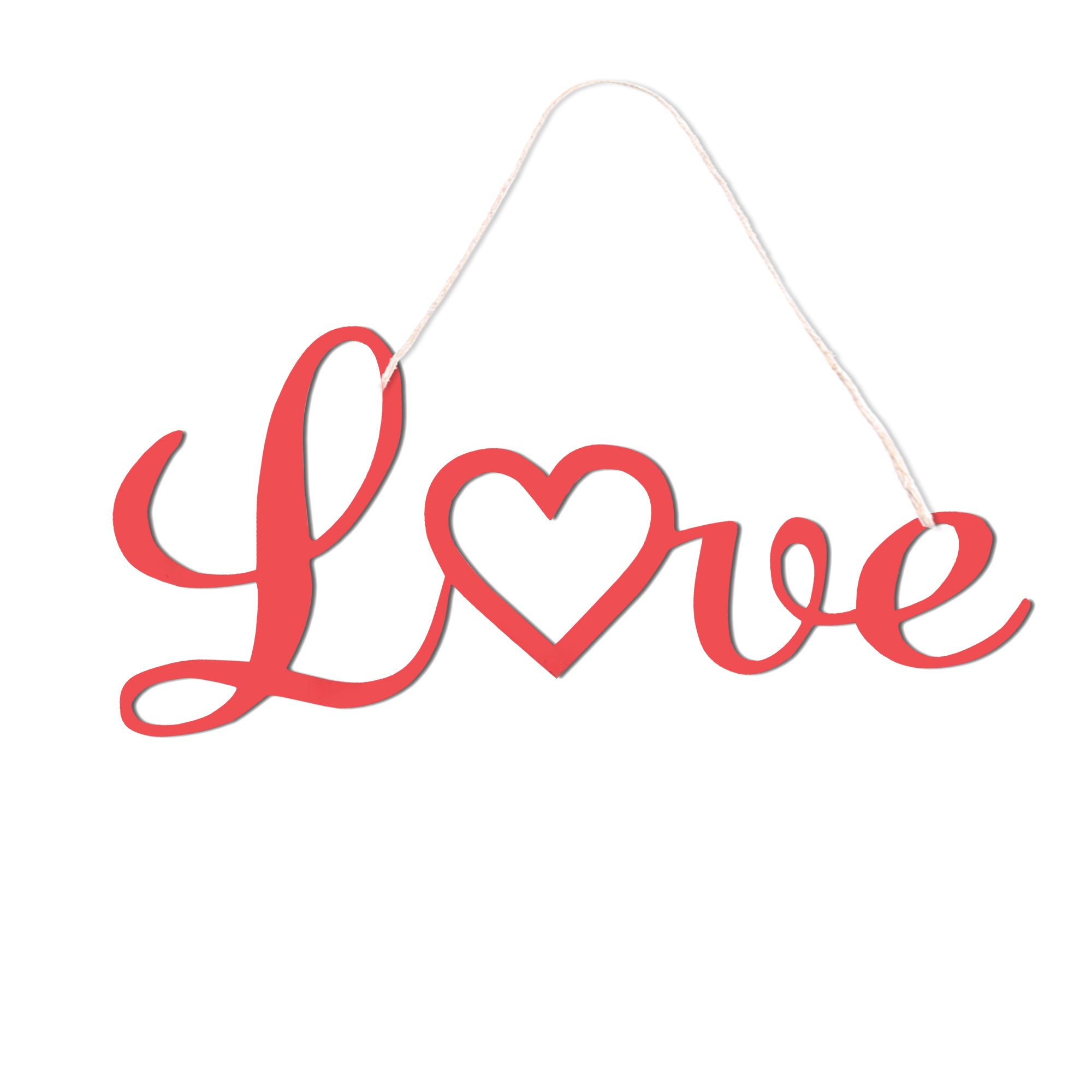 Hanging Decor Love 12.5 X 6.5cm 2mm - 1pc