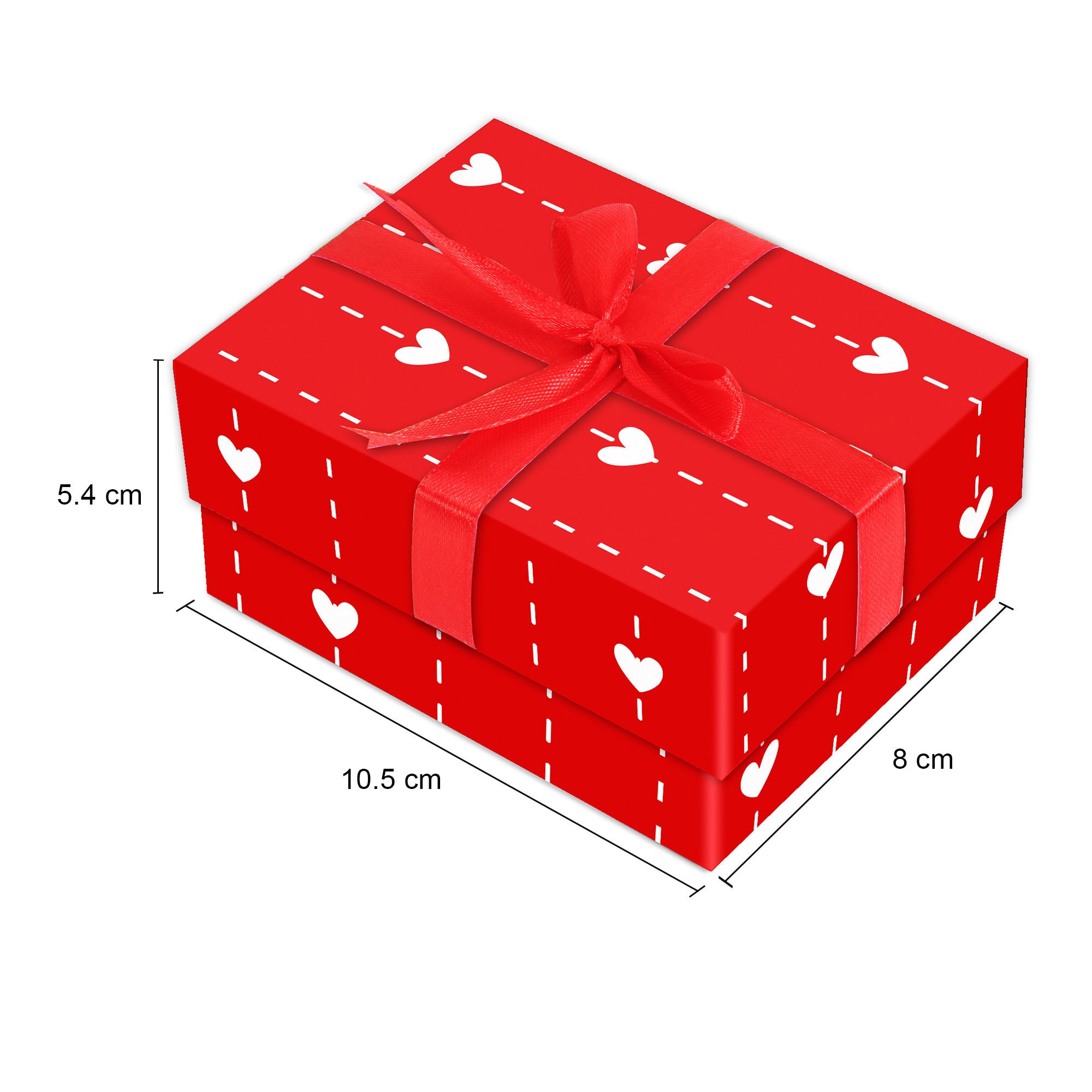 Gift Box Always Love With Bow L10.5 X W8 X D5.4Cm 1Pc Gol