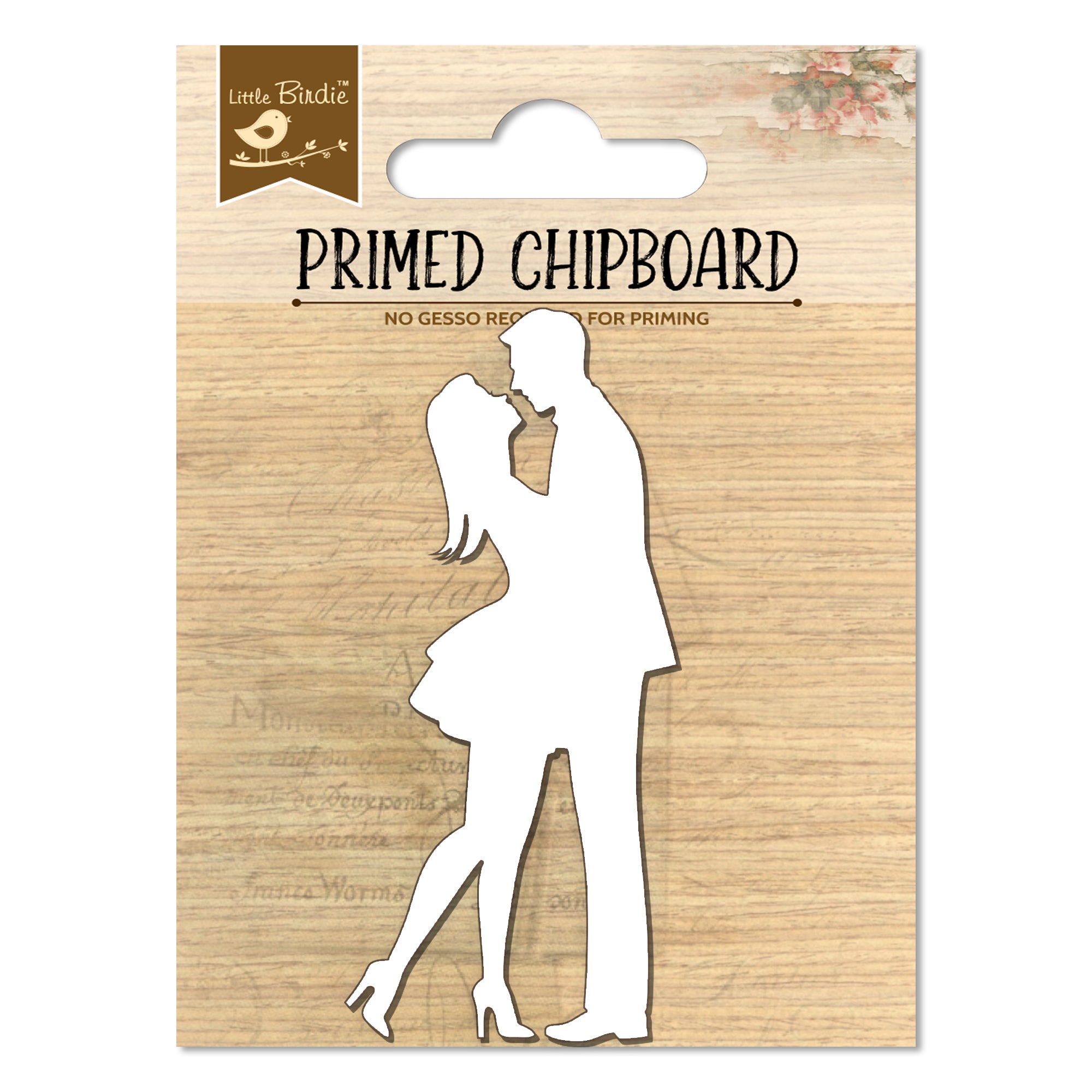 Primed Chipboard Romantic Duo 8.5 X 3.5Cm 1Pc Pbci Lb