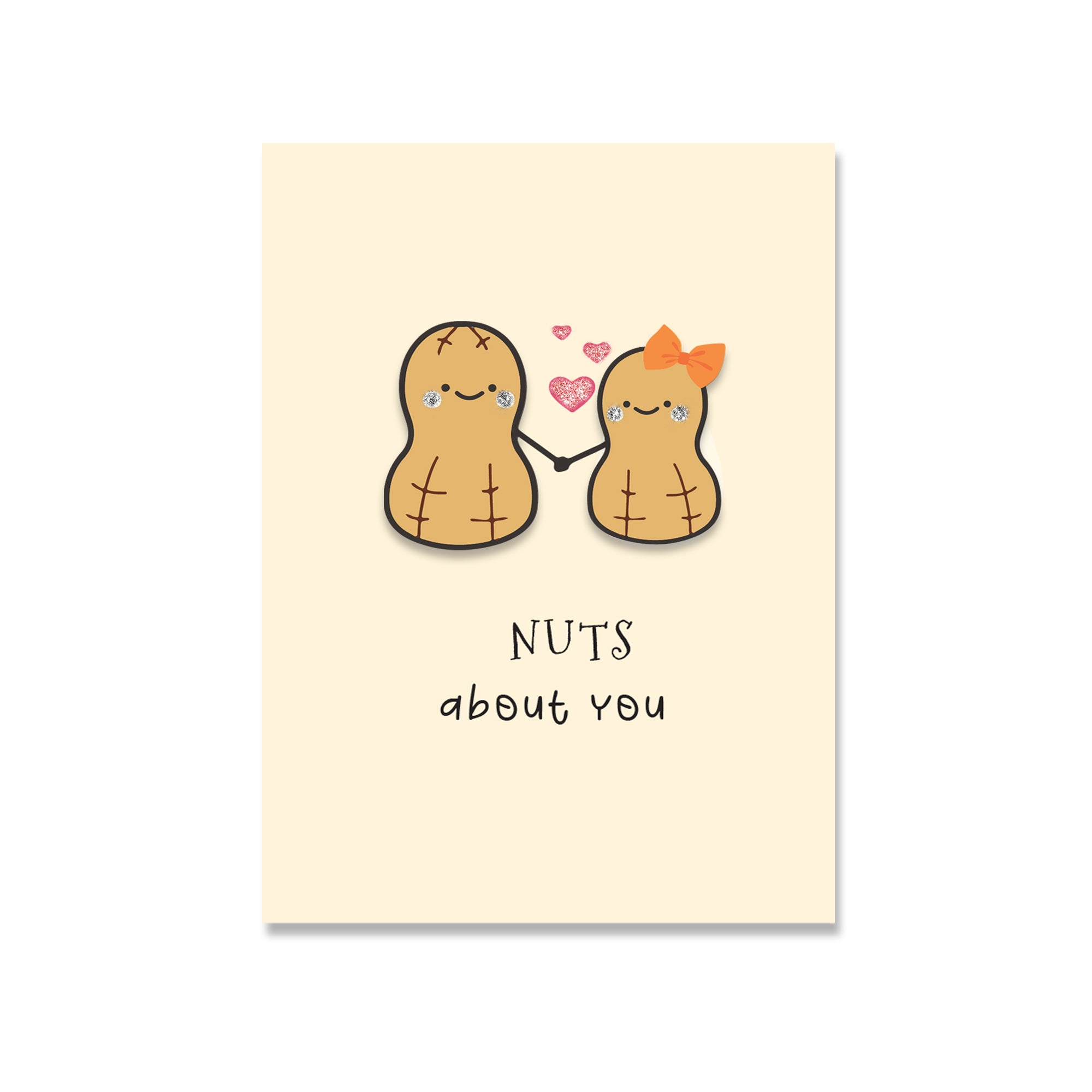 Greeting Card & Envelope Nuts About You 4 X 6Inch Approx 2Pc