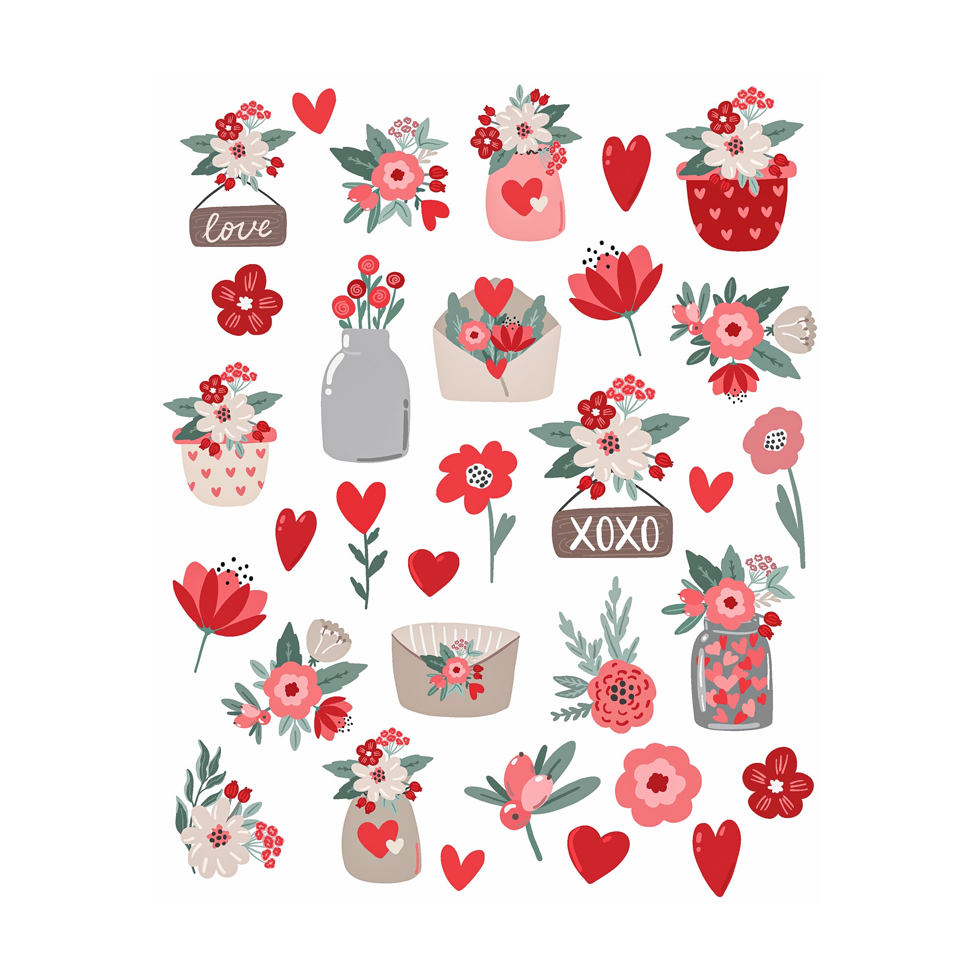 Deco Transfer Sheet Blooming Love 7.5 X 10inch 1pc
