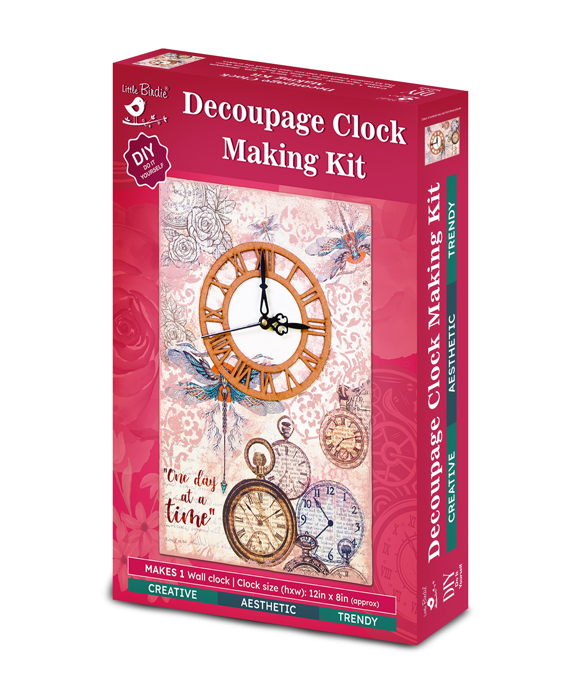 Diy Decoupage Clock Making Kit 1Box Lb