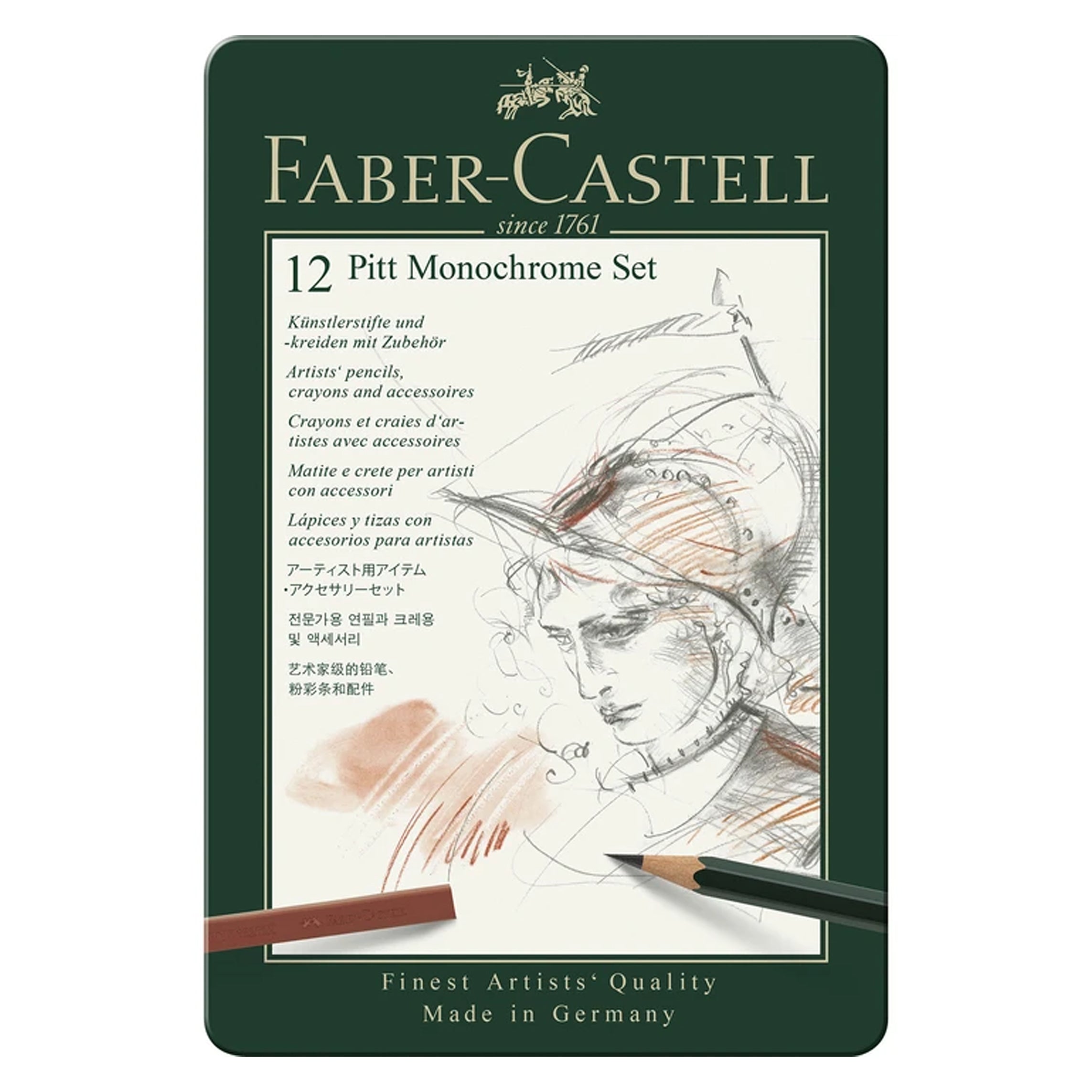 Faber Castell- Pitt Monochrome Set Of 12