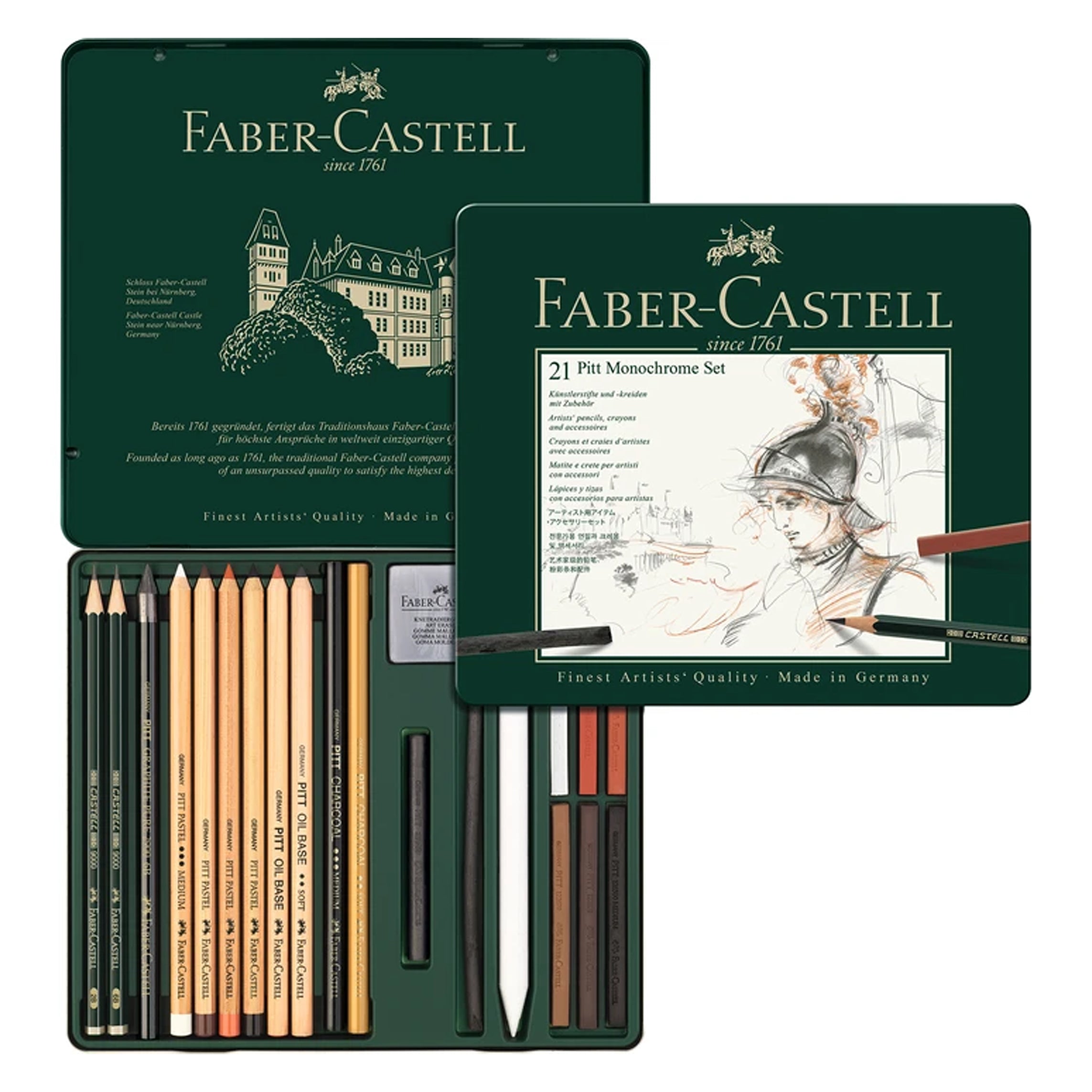 Faber Castell- Pitt Monochrome Set Of 21