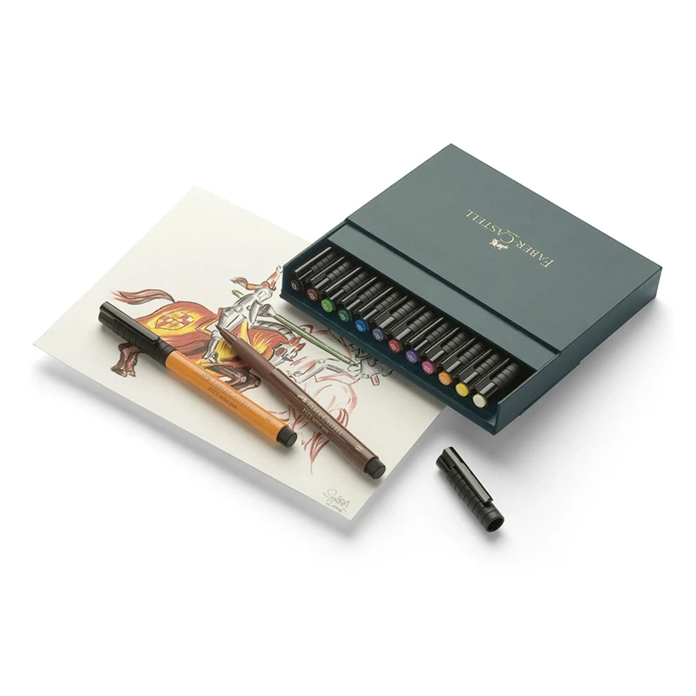 Faber Castell- Pitt Artist Pen (B)Brush - Studio Box Of 12