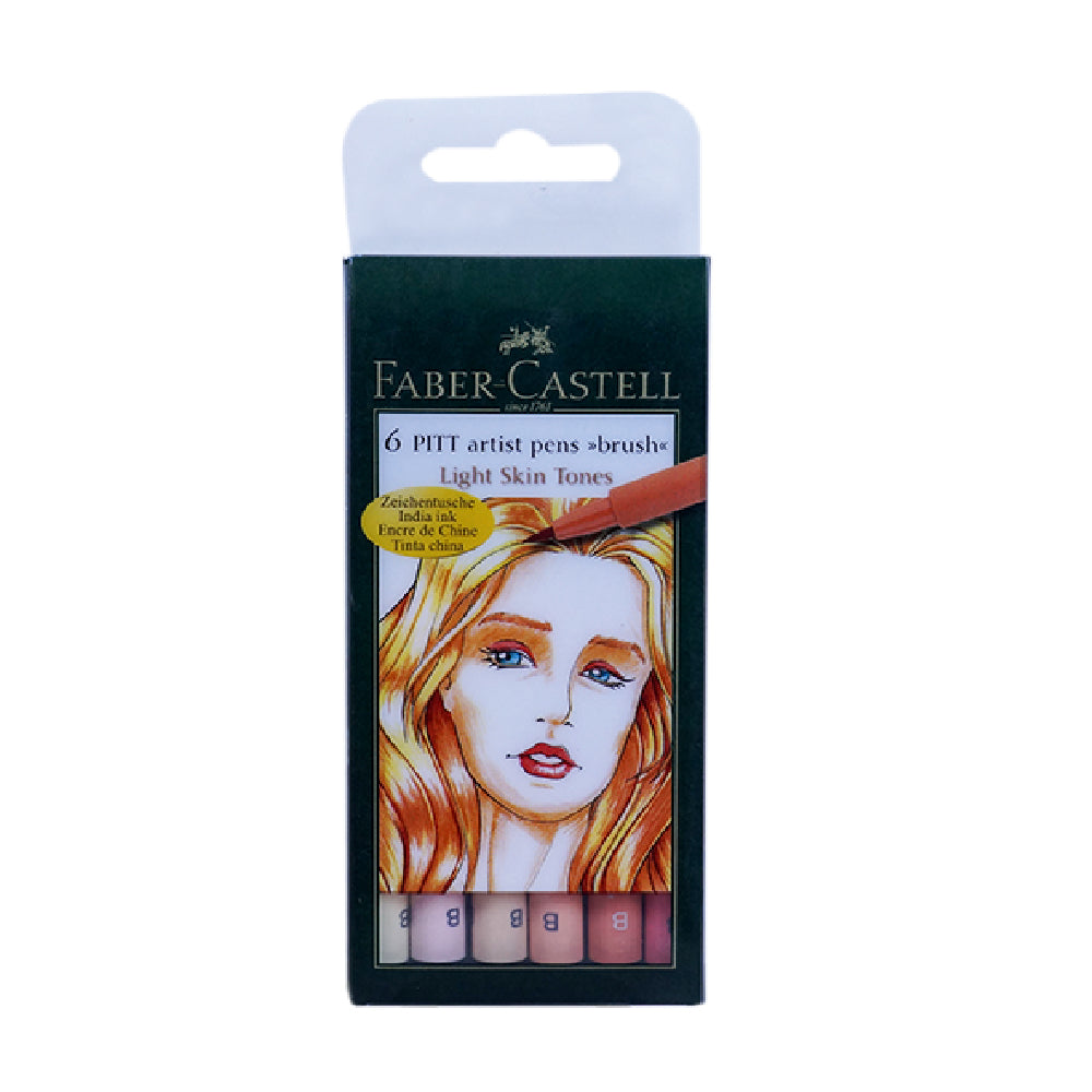 Faber Castell Pitt  Artist Pen - Skin Tone (Wallet Of 6)